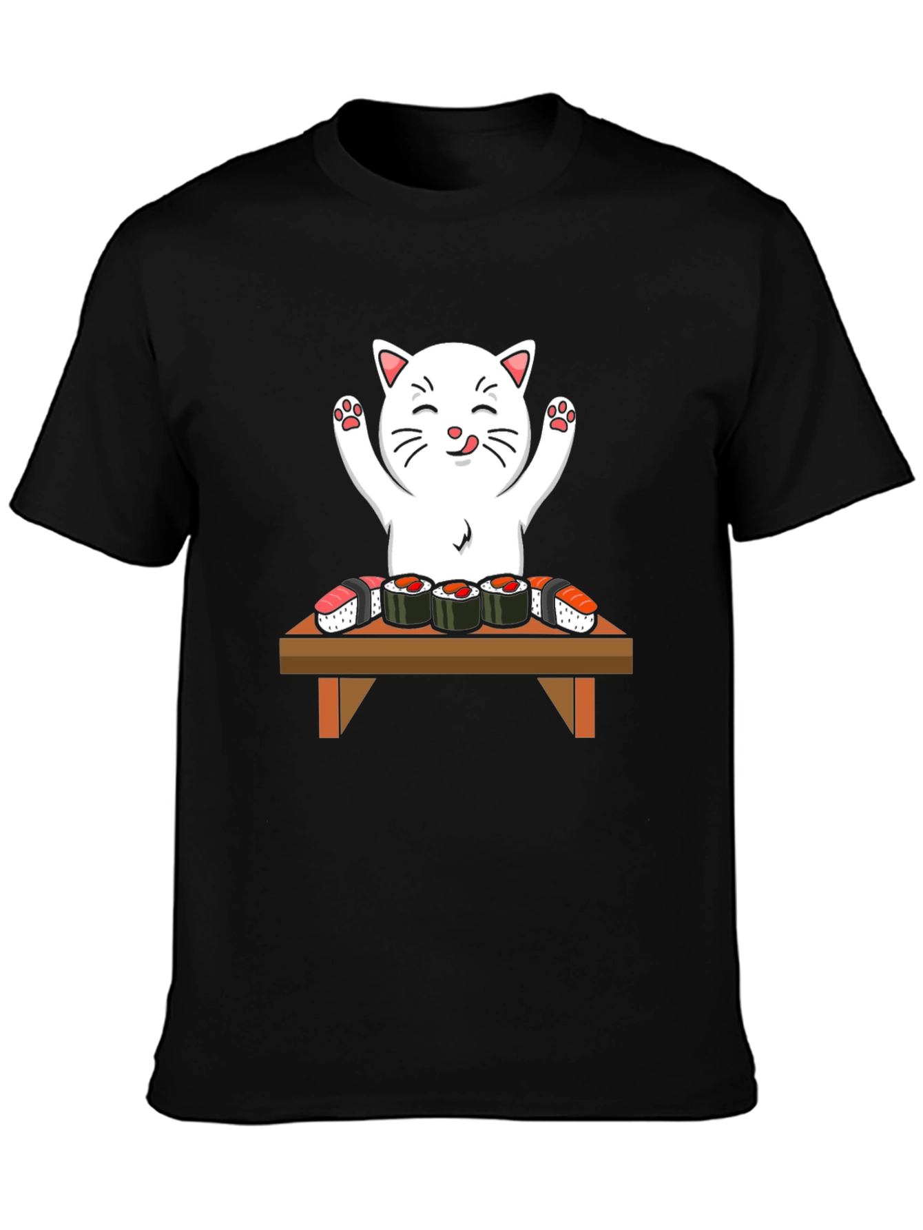 Cat Sushi T-Shirt - Cute Kawaii Design