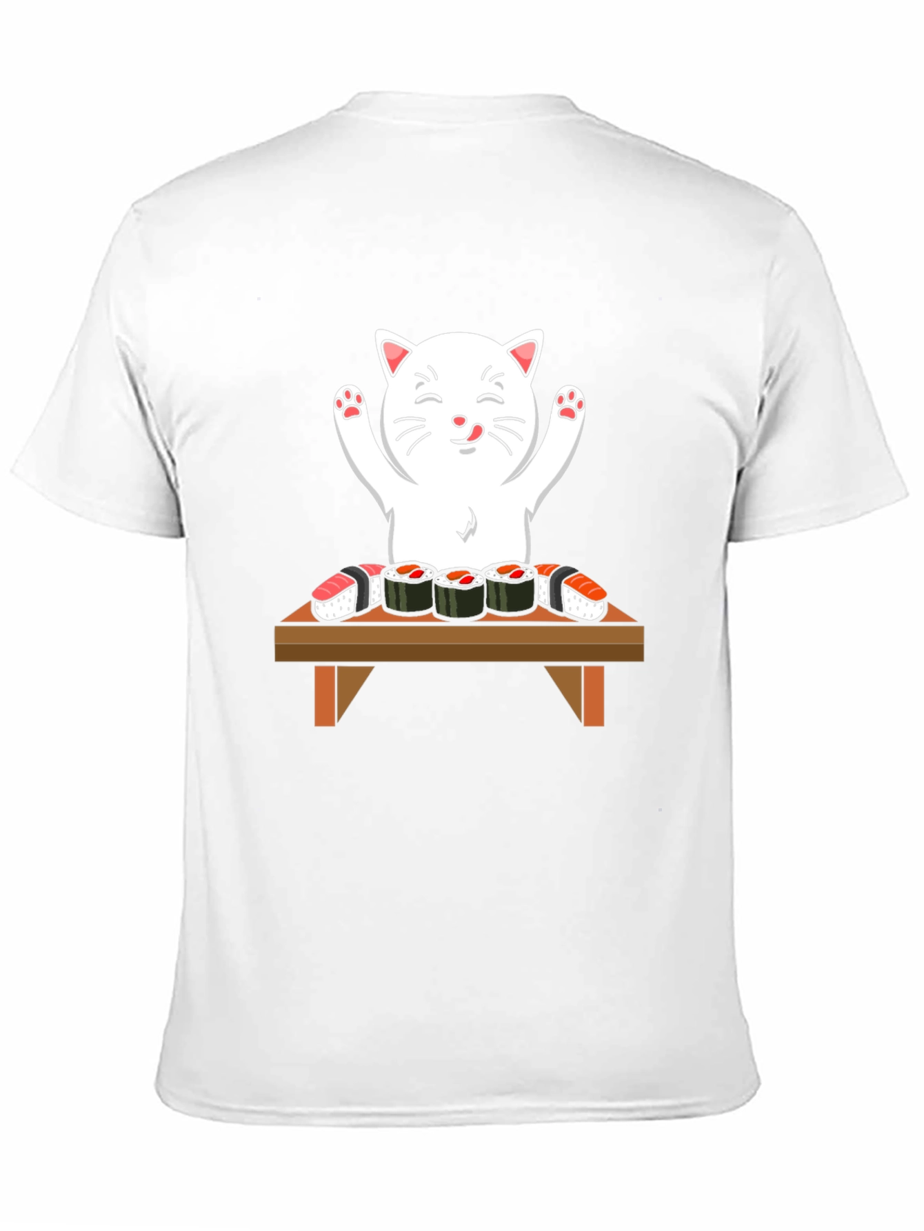 Cat Sushi T-Shirt - Cute Kawaii Design