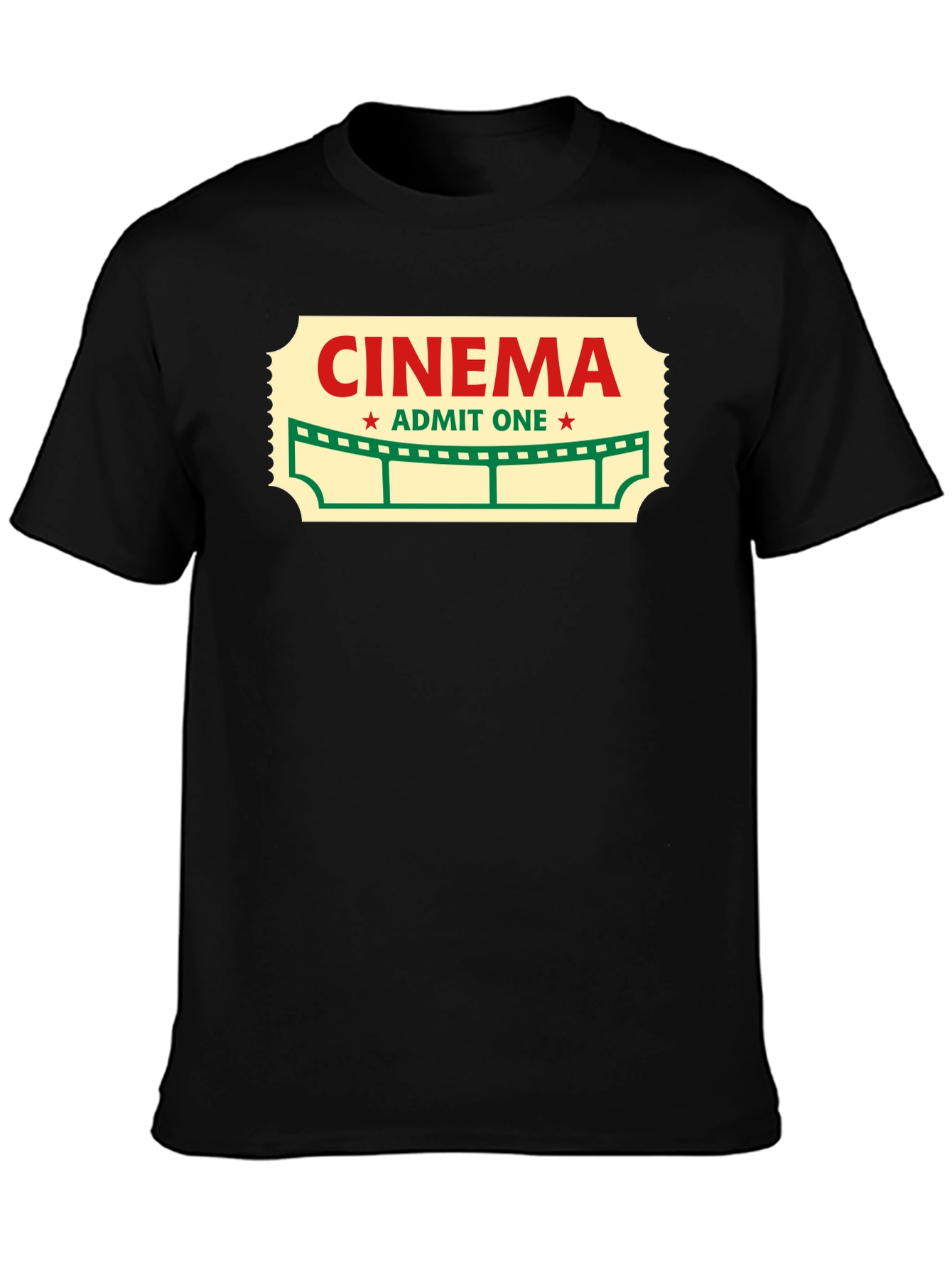 Cinema Ticket Graphic Tee - Classic Movie Lover T-Shirt