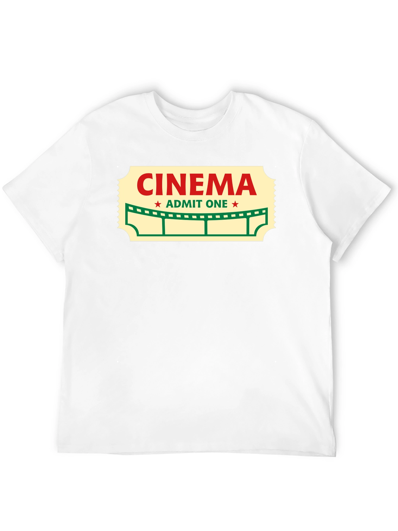 Cinema Ticket Graphic Tee - Classic Movie Lover T-Shirt
