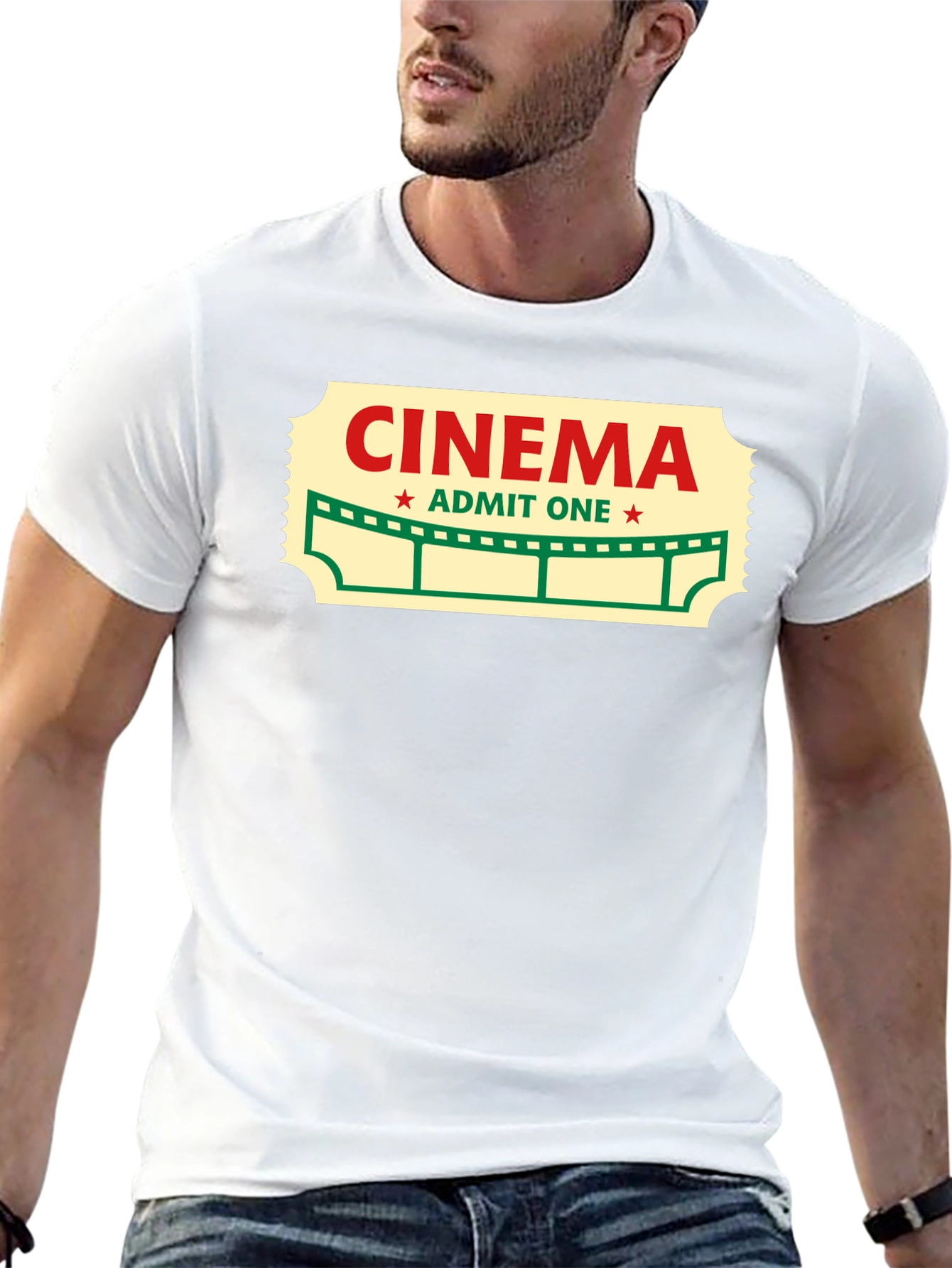 Cinema Ticket Graphic Tee - Classic Movie Lover T-Shirt