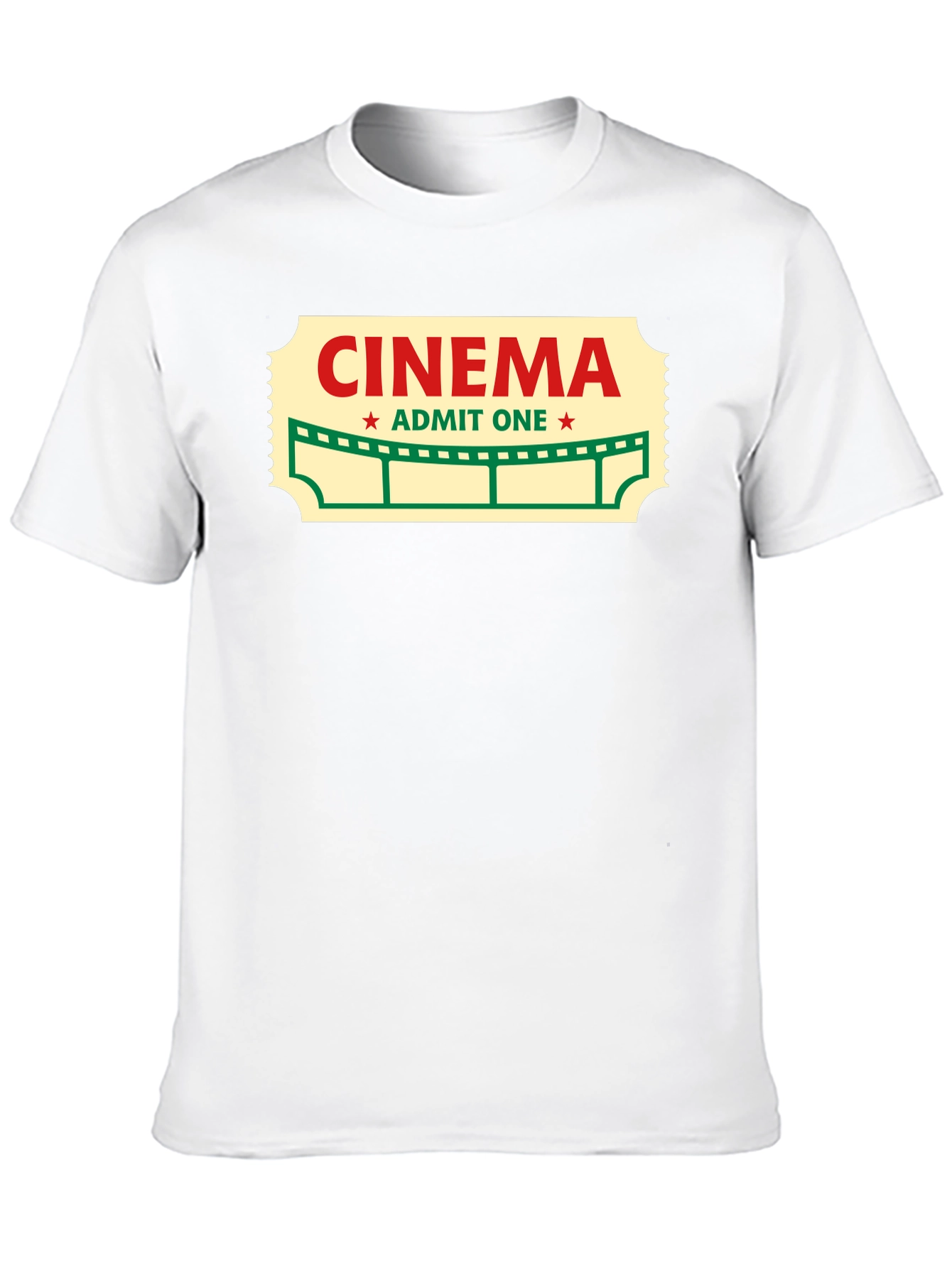 Cinema Ticket Graphic Tee - Classic Movie Lover T-Shirt