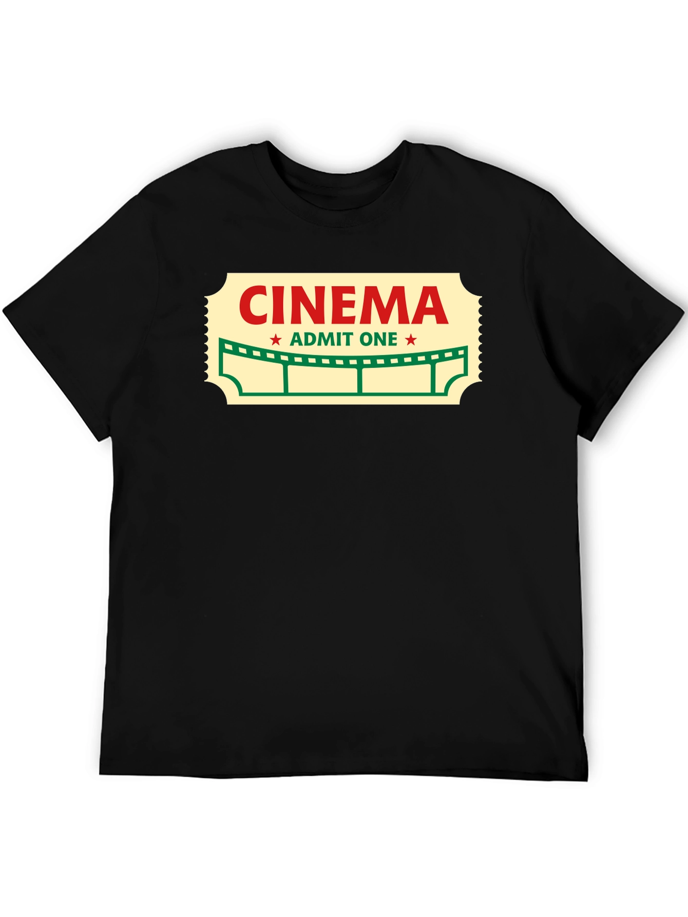 Cinema Ticket Graphic Tee - Classic Movie Lover T-Shirt