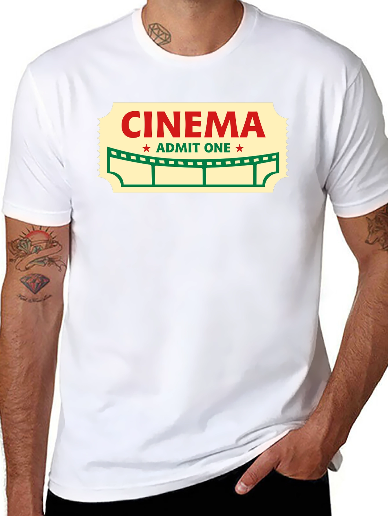 Cinema Ticket Graphic Tee - Classic Movie Lover T-Shirt