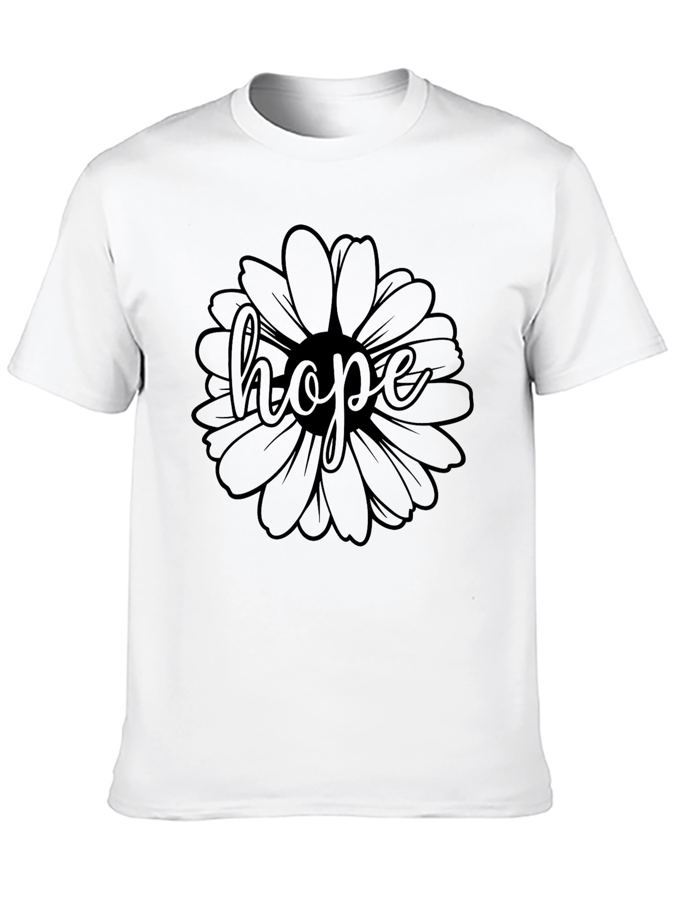 Hope Flower Graphic T-Shirt - Stylish Unisex Tee