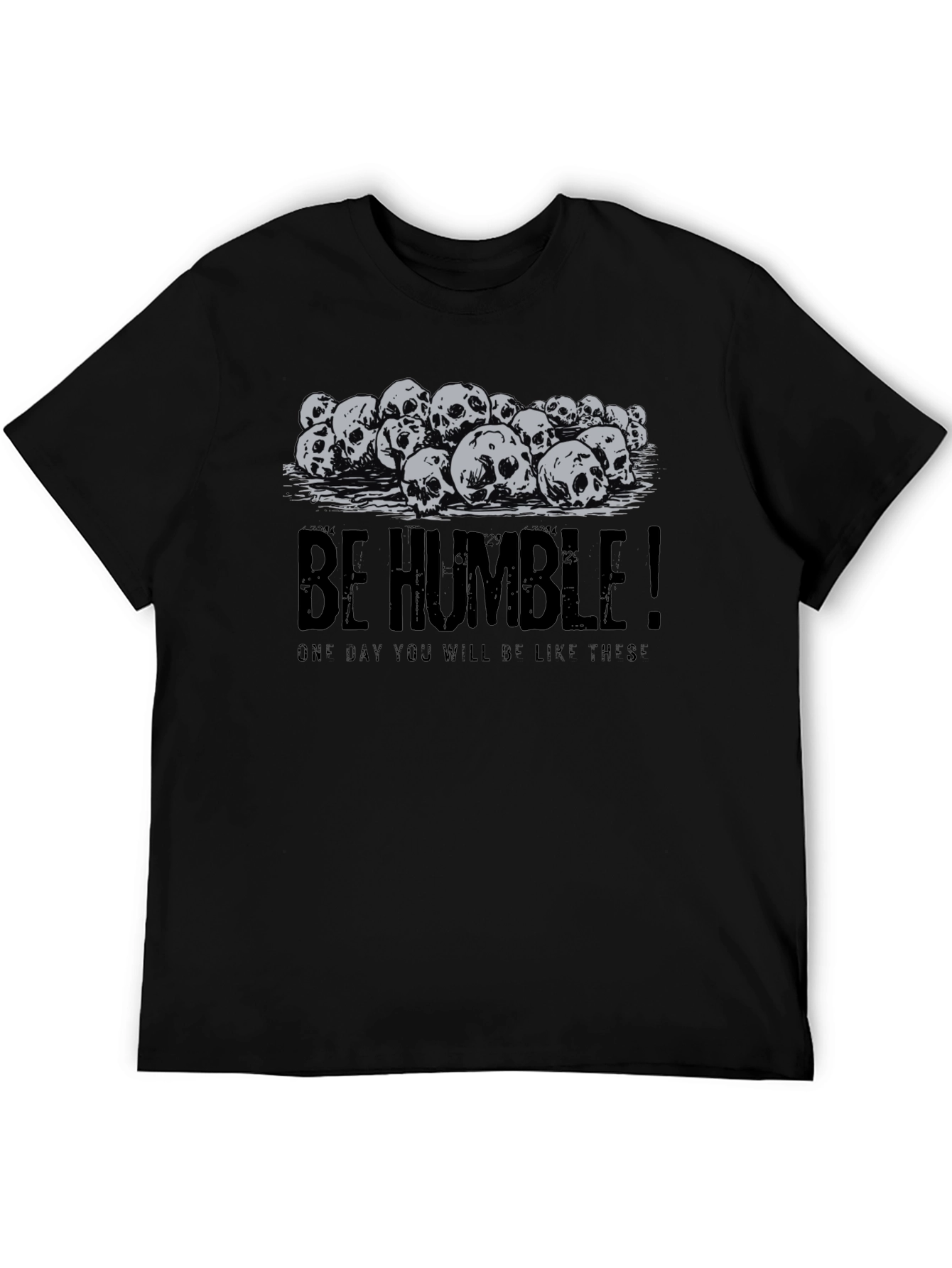 Be Humble Skull Pile Graphic Tee - Black