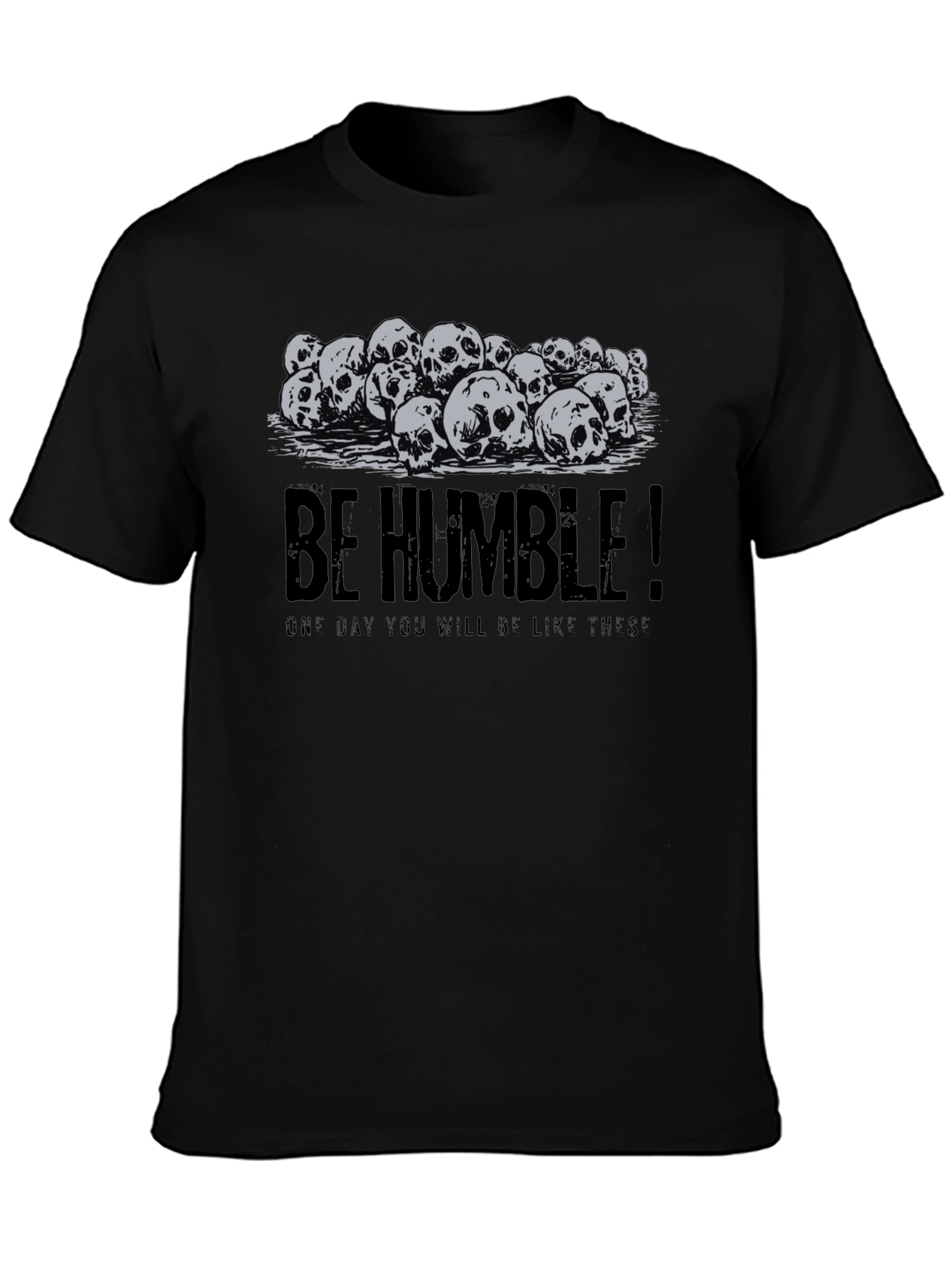 Be Humble Skull Pile Graphic Tee - Black