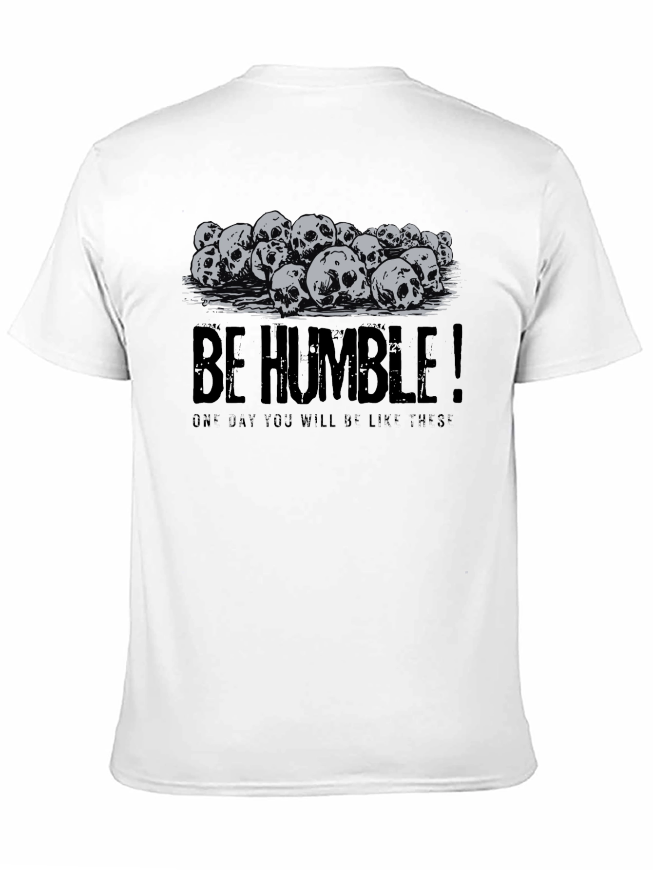 Be Humble Skull Pile Graphic Tee - Black