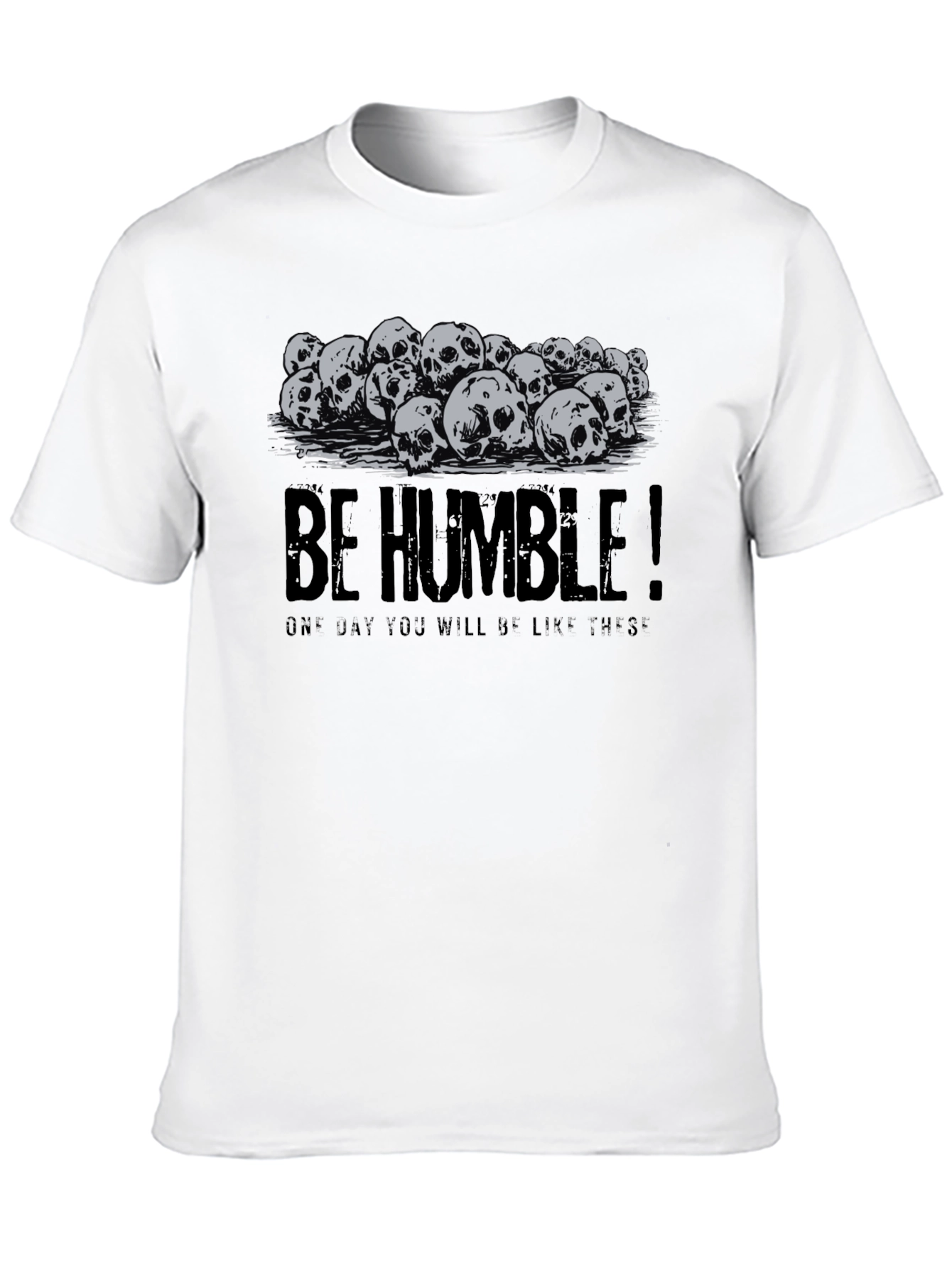 Be Humble Skull Pile Graphic Tee - Black