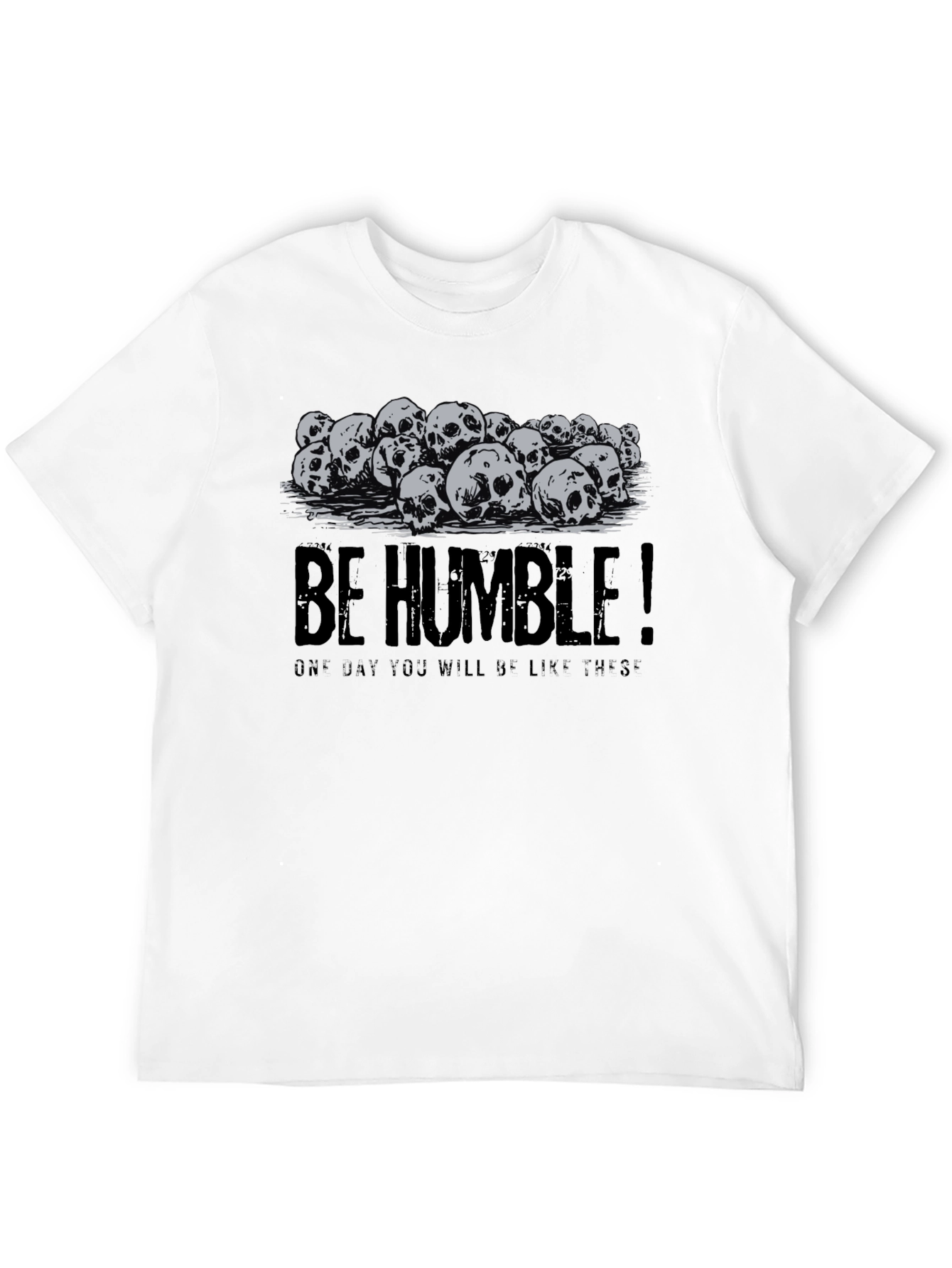 Be Humble Skull Pile Graphic Tee - Black