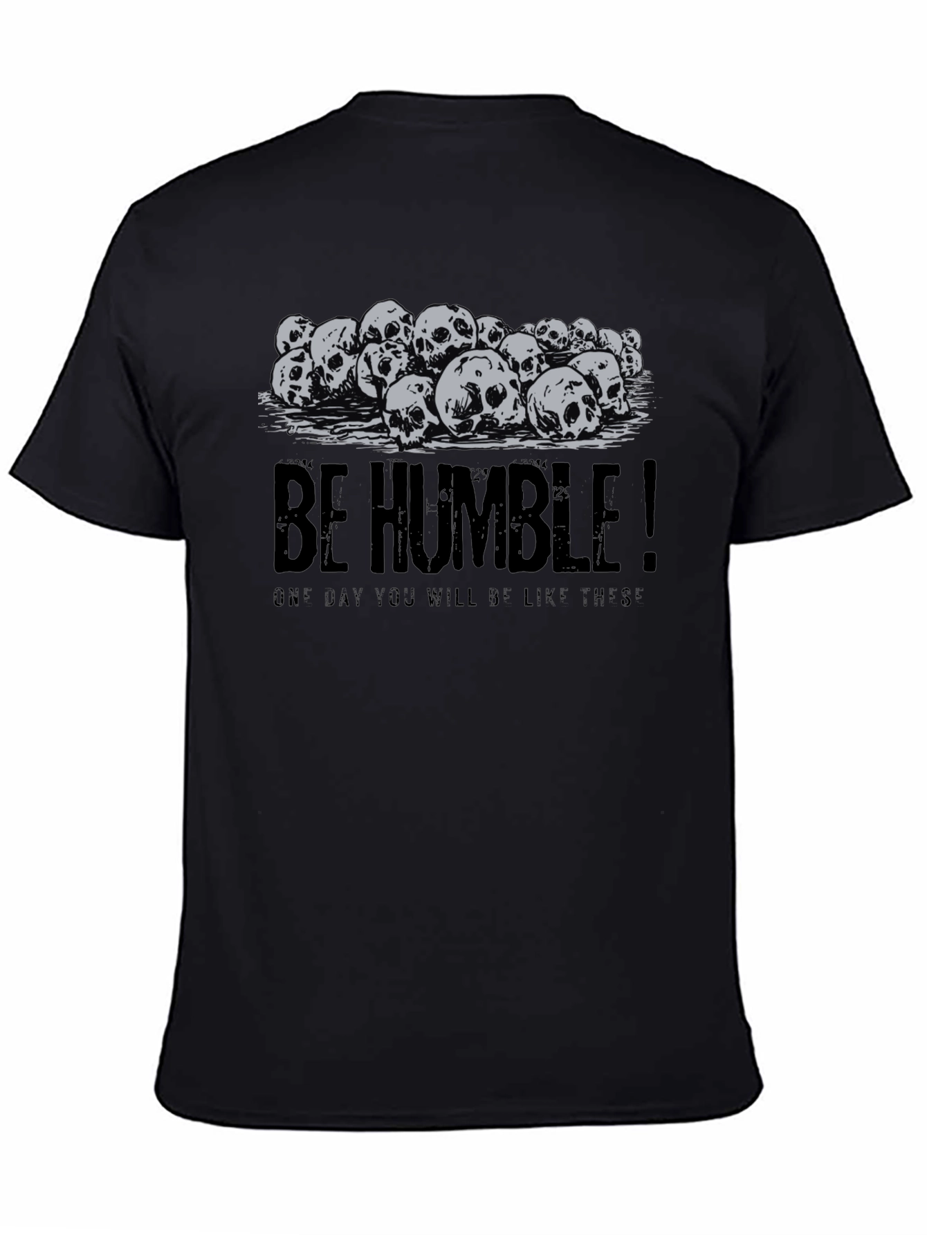 Be Humble Skull Pile Graphic Tee - Black