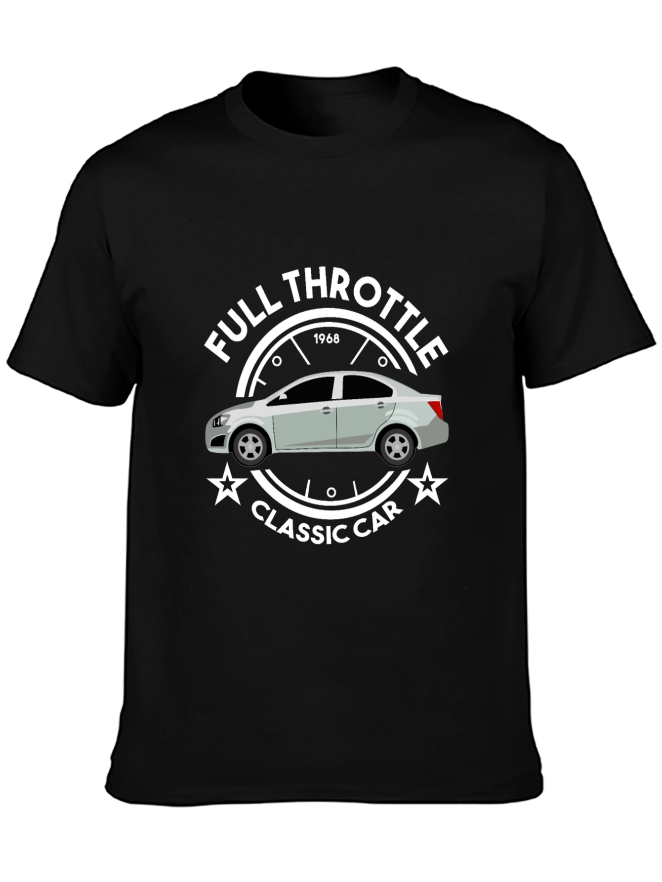 Full Throttle Classic Car 1968 Graphic T-Shirt