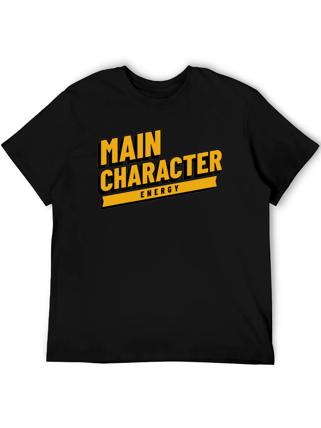Main Character Energy Black Graphic Tee