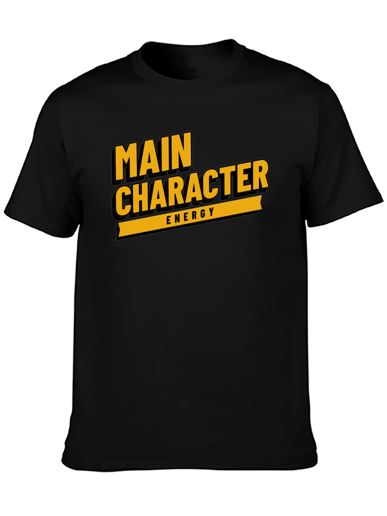 Main Character Energy Black Graphic Tee