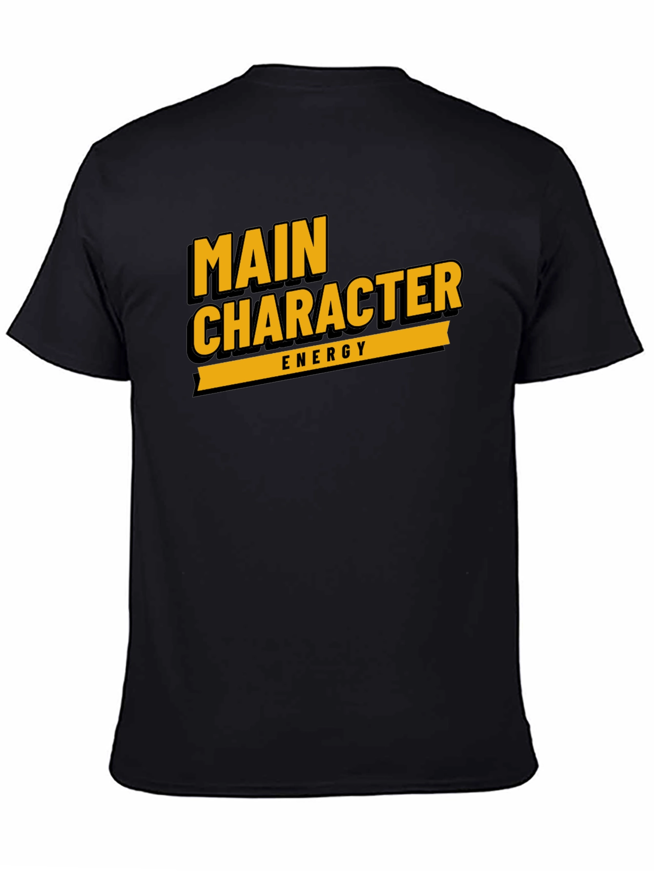 Main Character Energy Black Graphic Tee