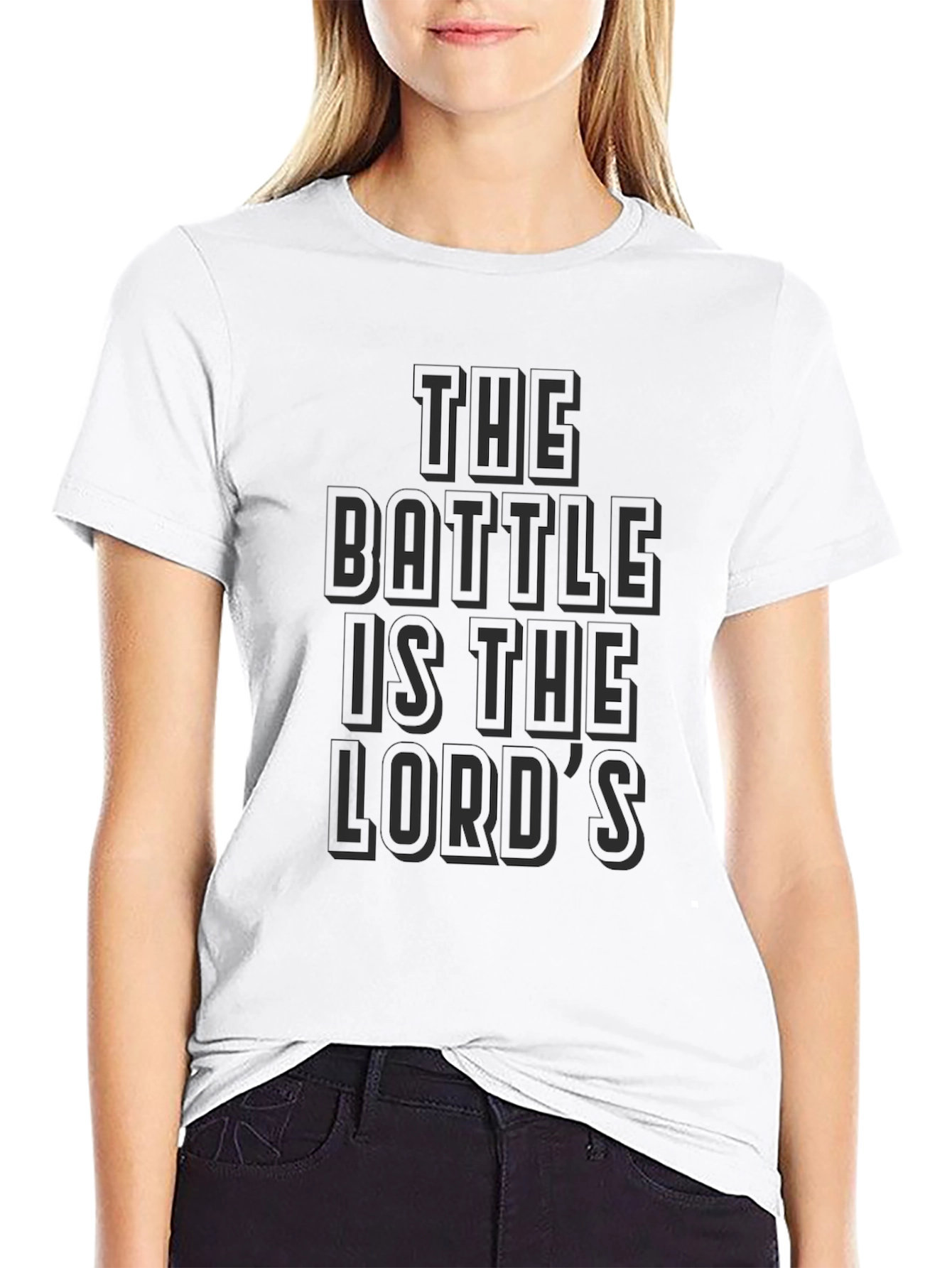 The Battle is the Lords Black T-Shirt