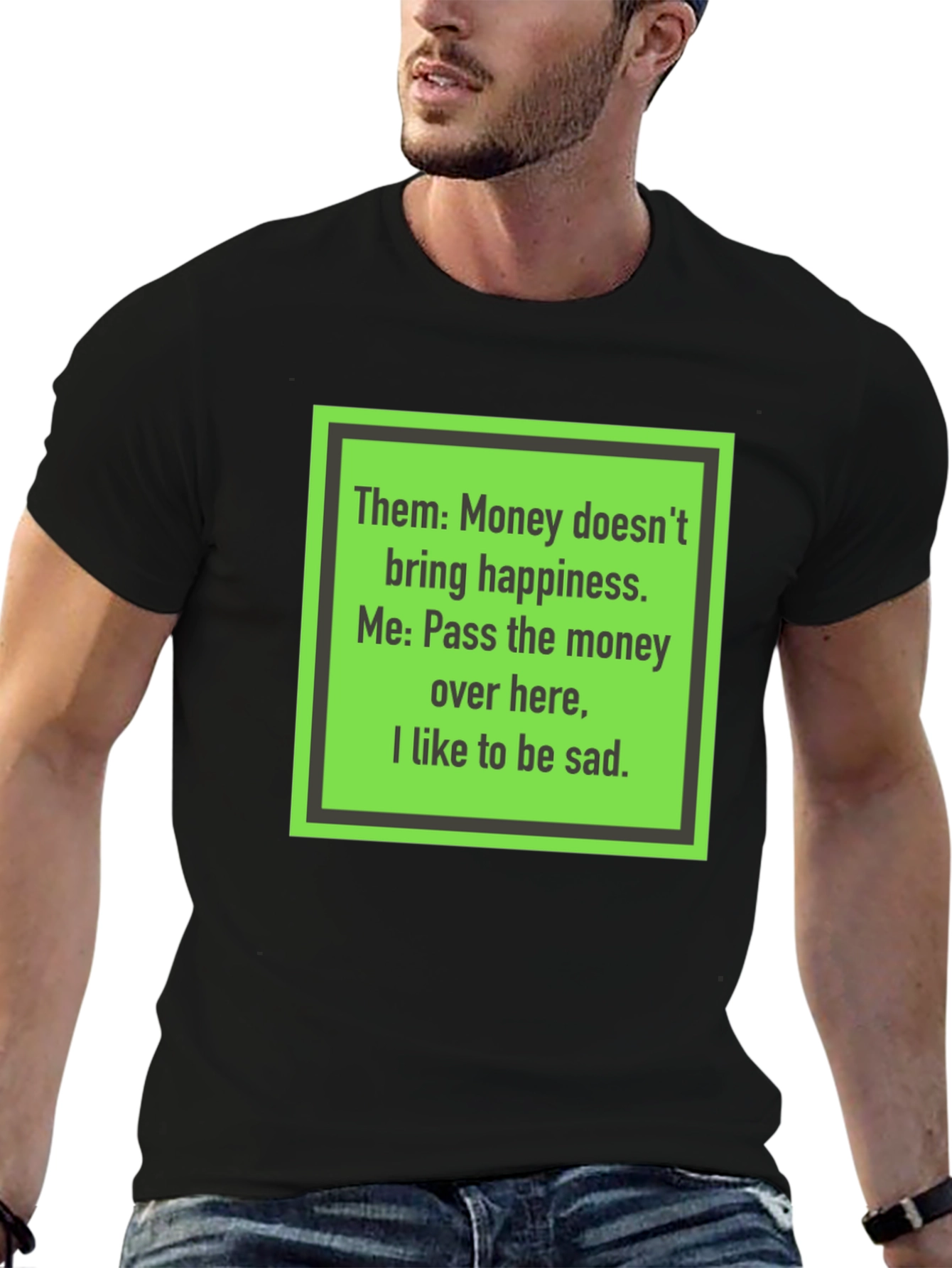 Funny Money Happiness Black T-Shirt