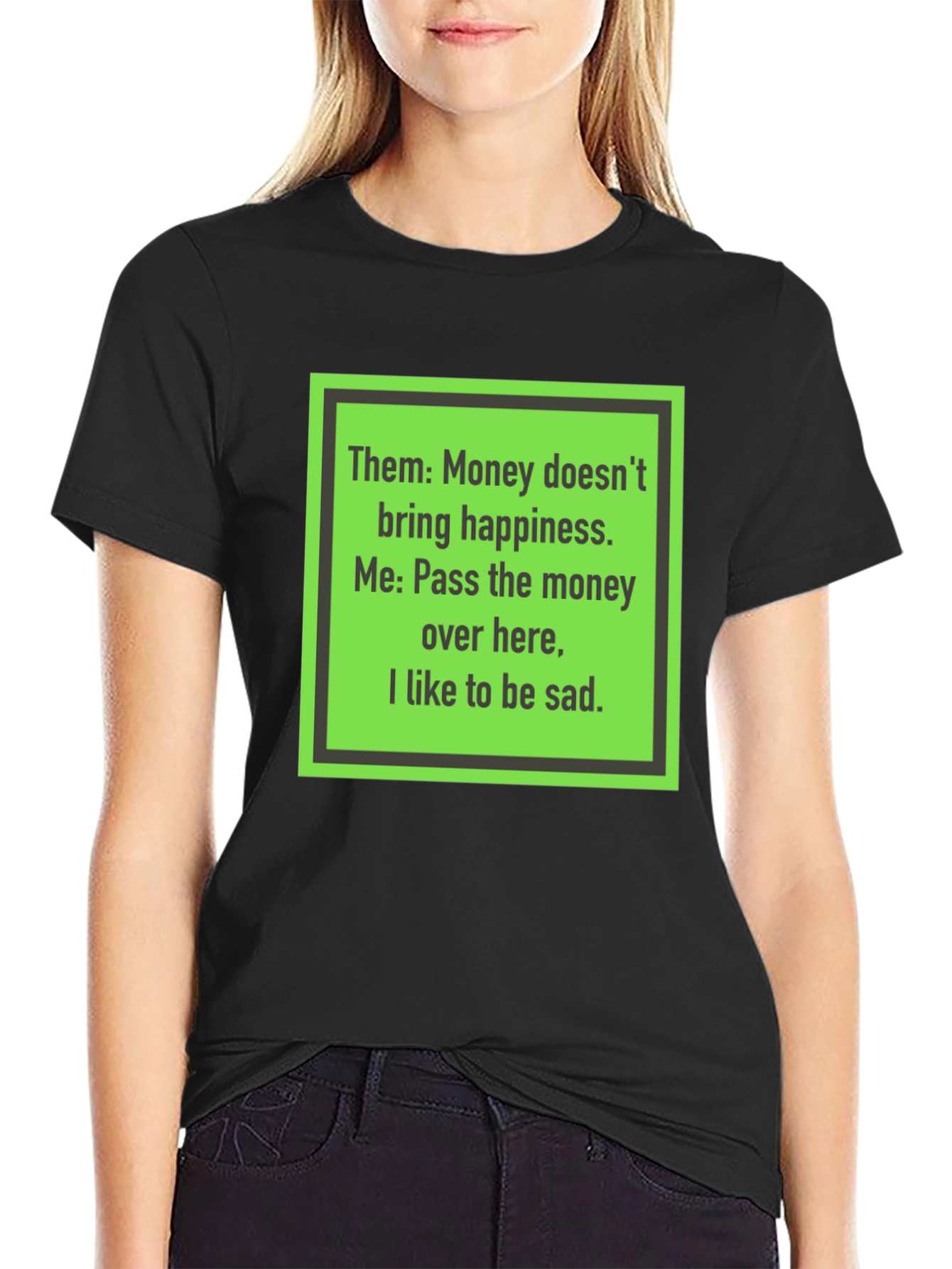 Funny Money Happiness Black T-Shirt