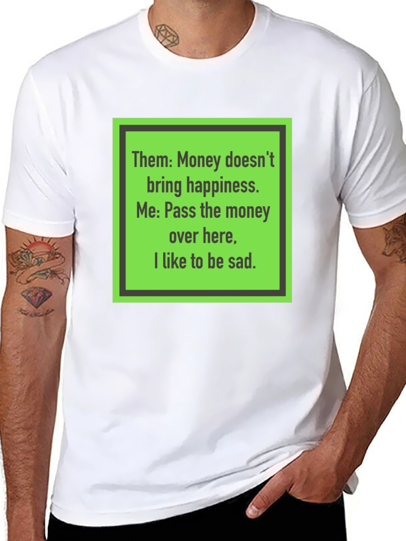 Funny Money Happiness Black T-Shirt