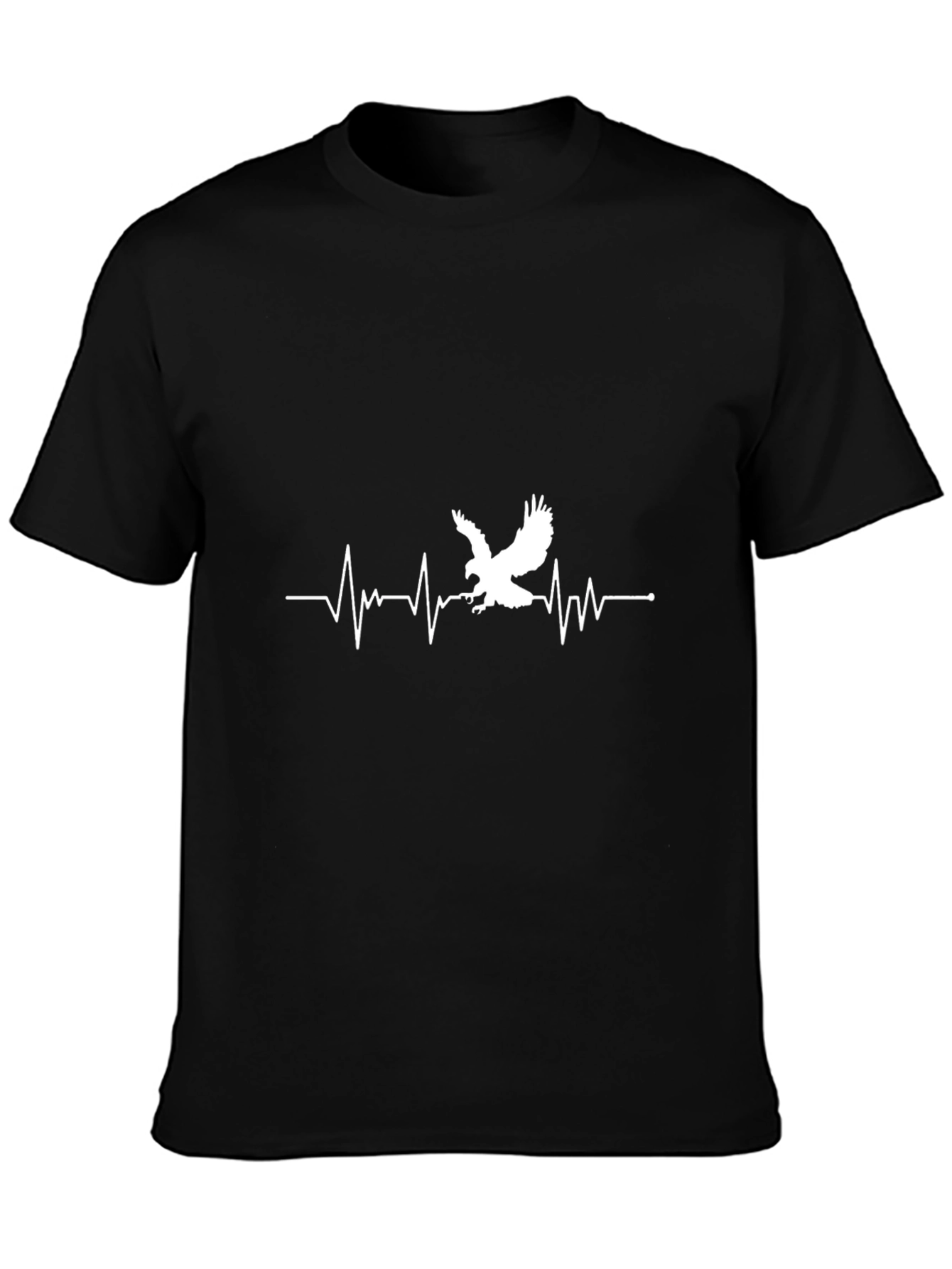 Eagle Heartbeat Graphic Tee - Mens Black T-Shirt