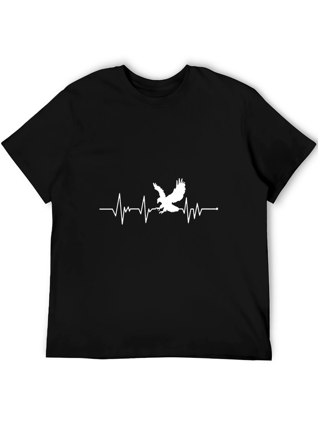 Eagle Heartbeat Graphic Tee - Mens Black T-Shirt