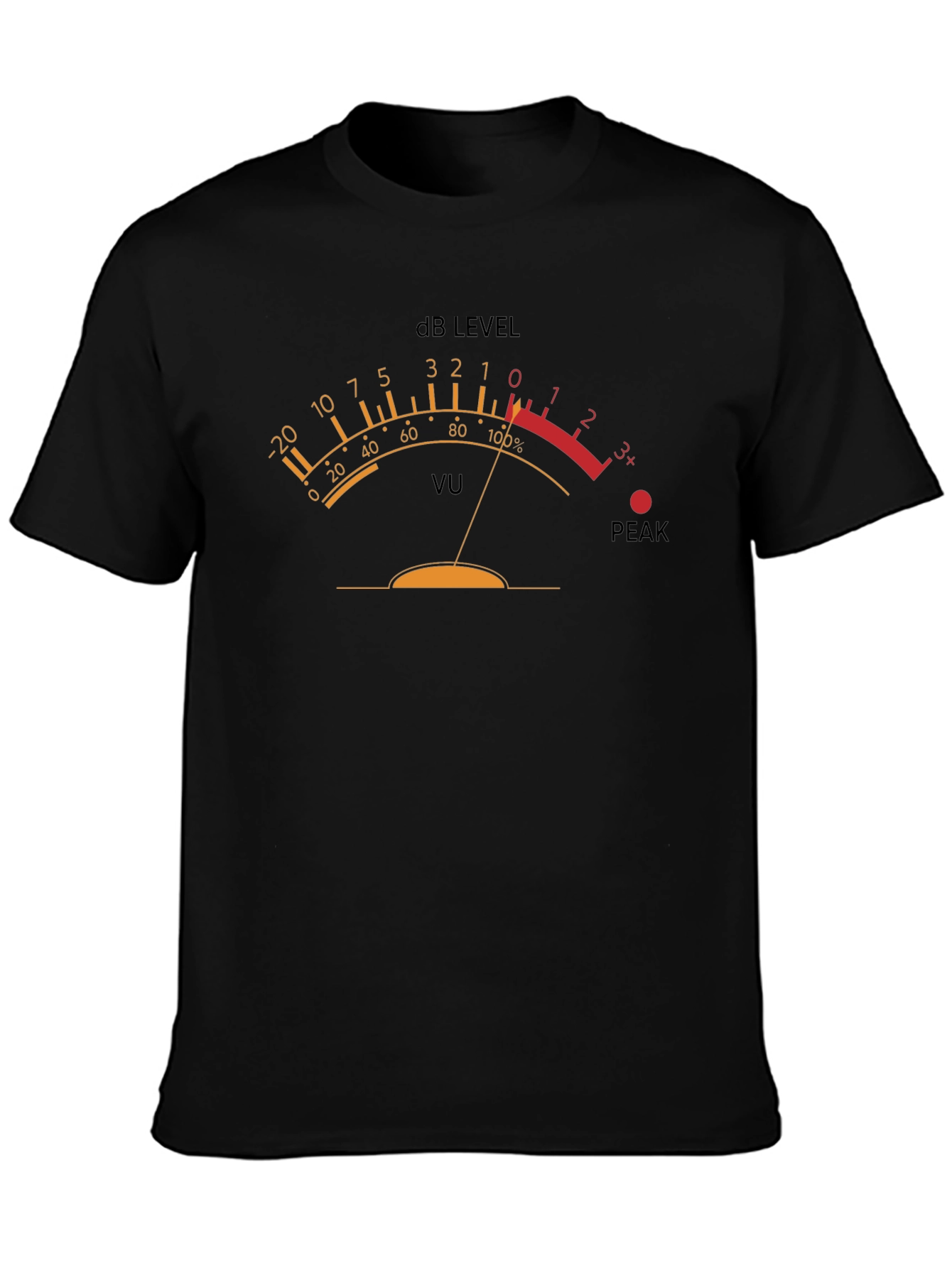 VU Meter Graphic T-Shirt - Black