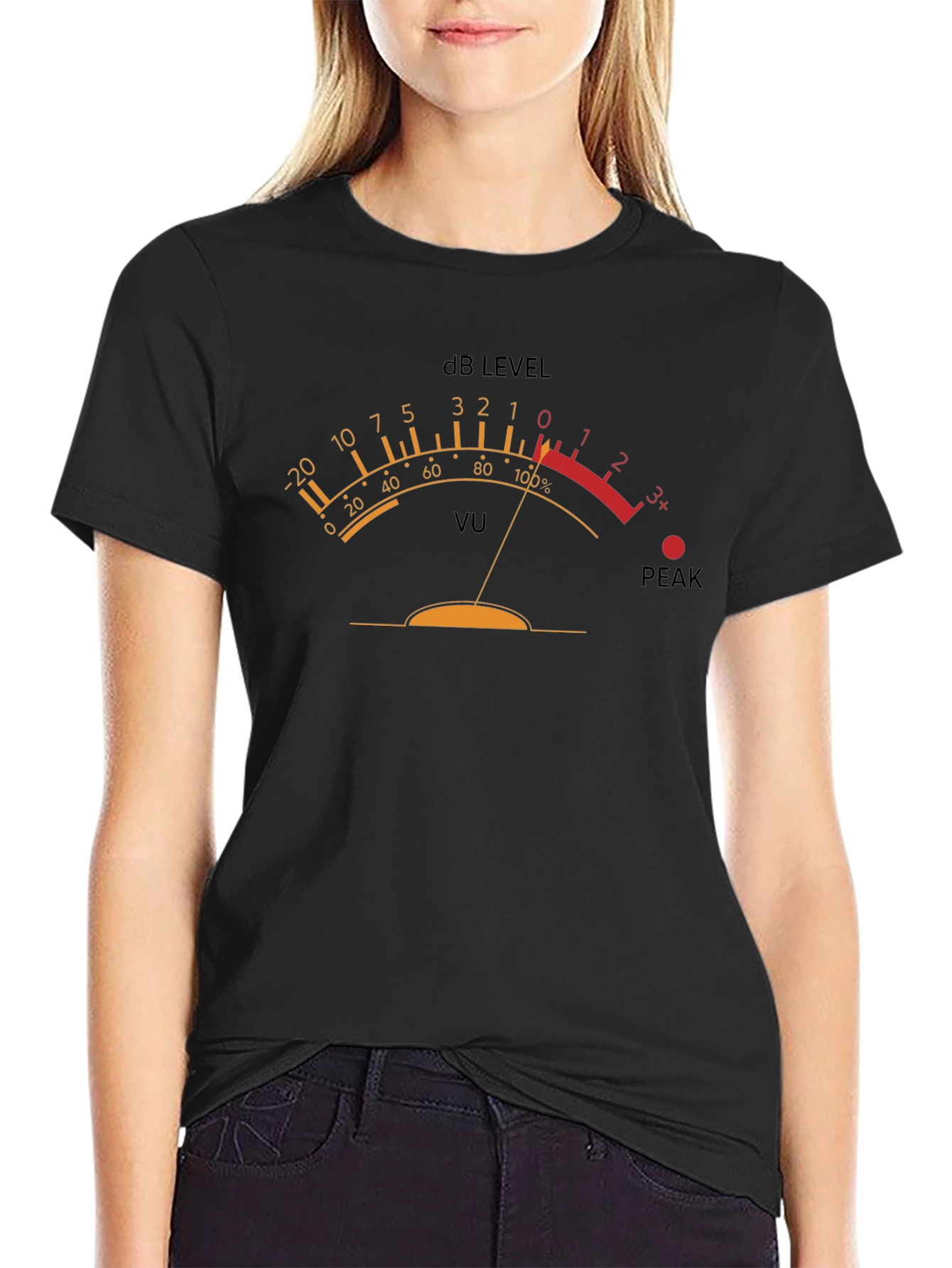 VU Meter Graphic T-Shirt - Black