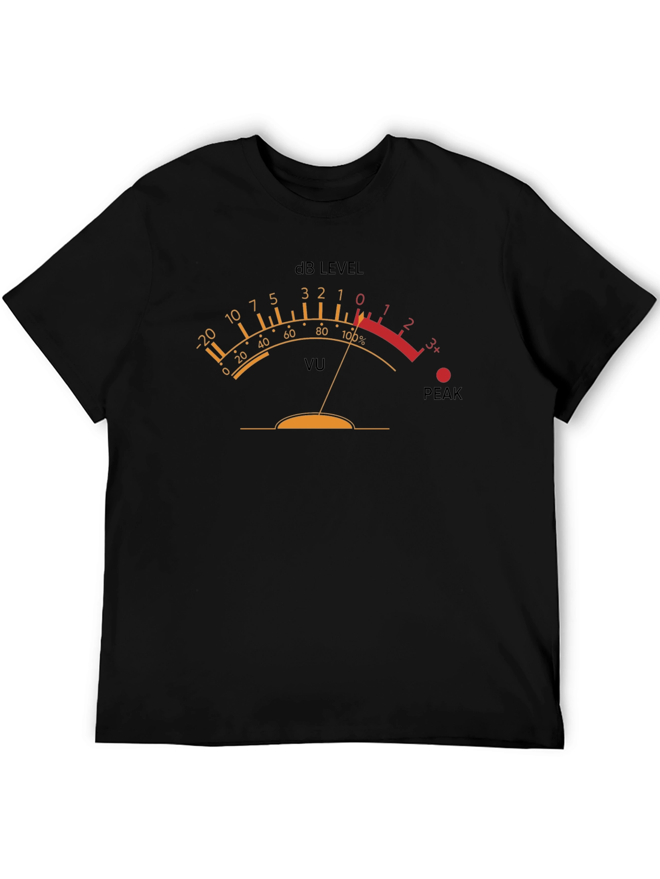 VU Meter Graphic T-Shirt - Black