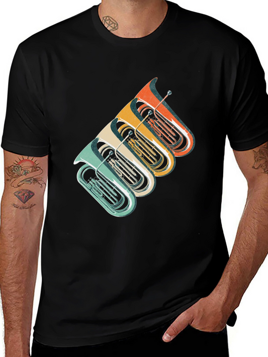 Retro Tuba T-Shirt - Vintage Musical Instrument Tee