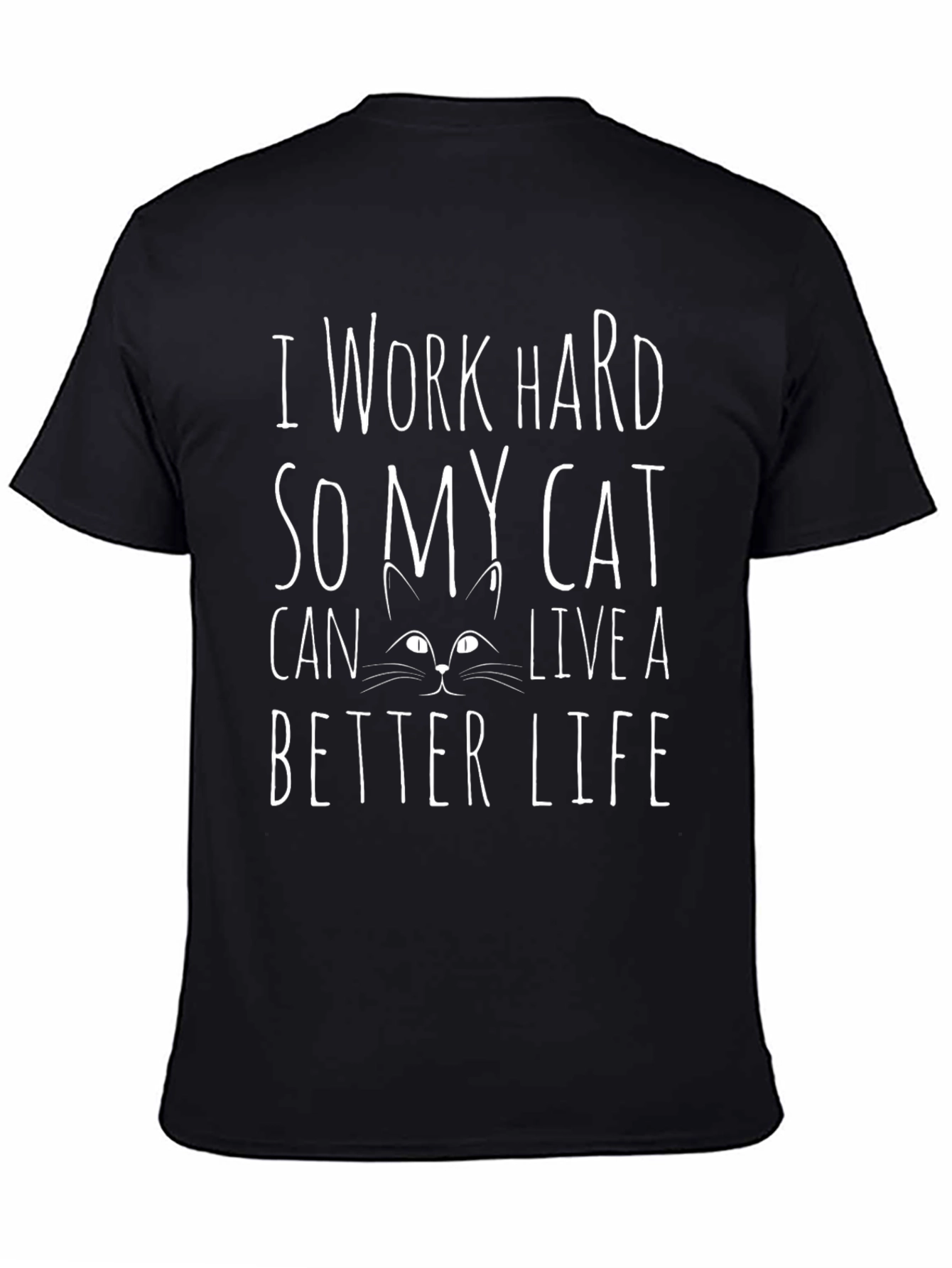 I Work Hard Cat Lover Graphic Tee