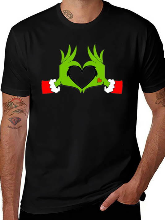 Grinch Heart Hands Graphic Tee