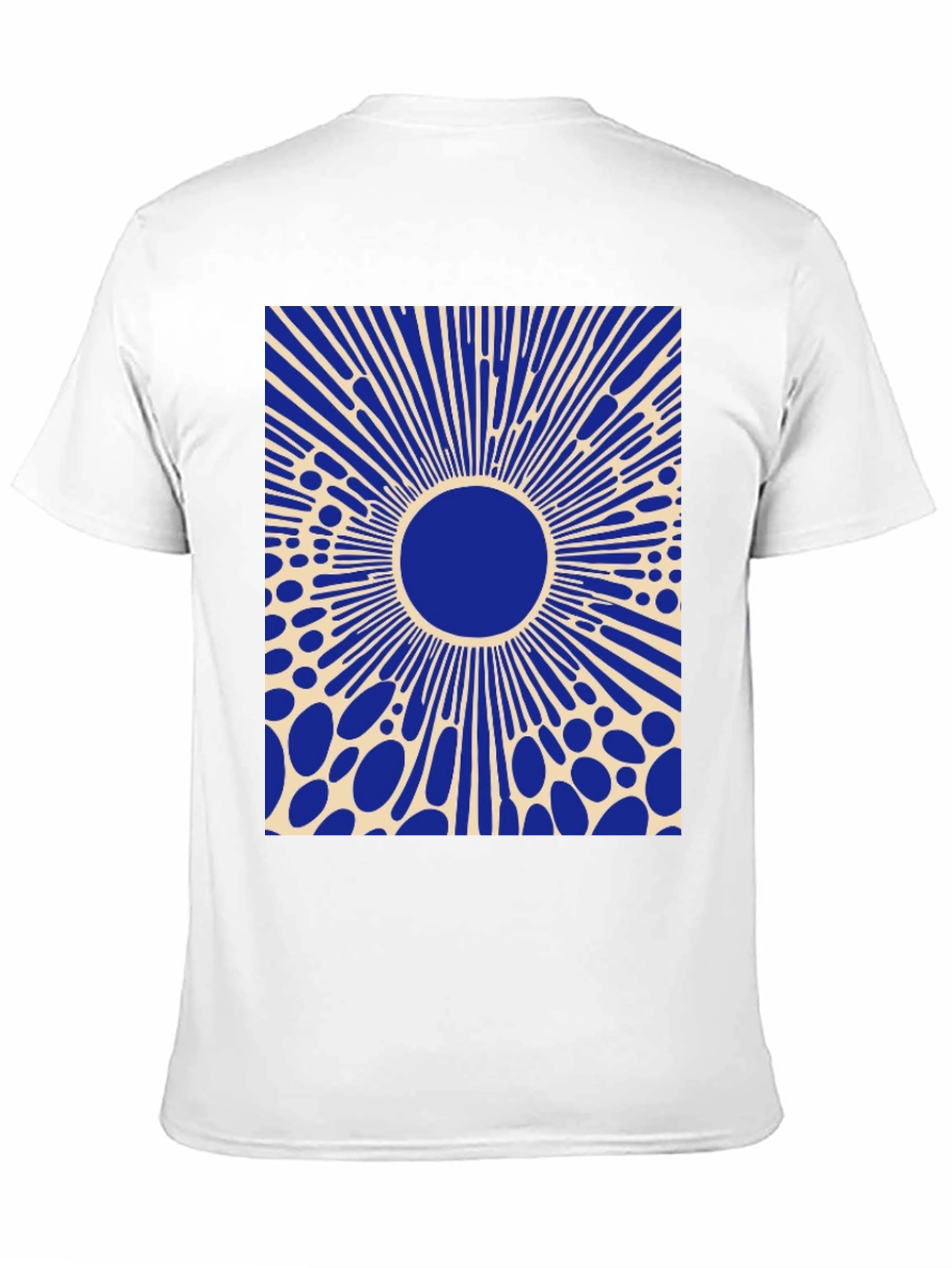 Abstract Graphic Tee - Blue Burst Design