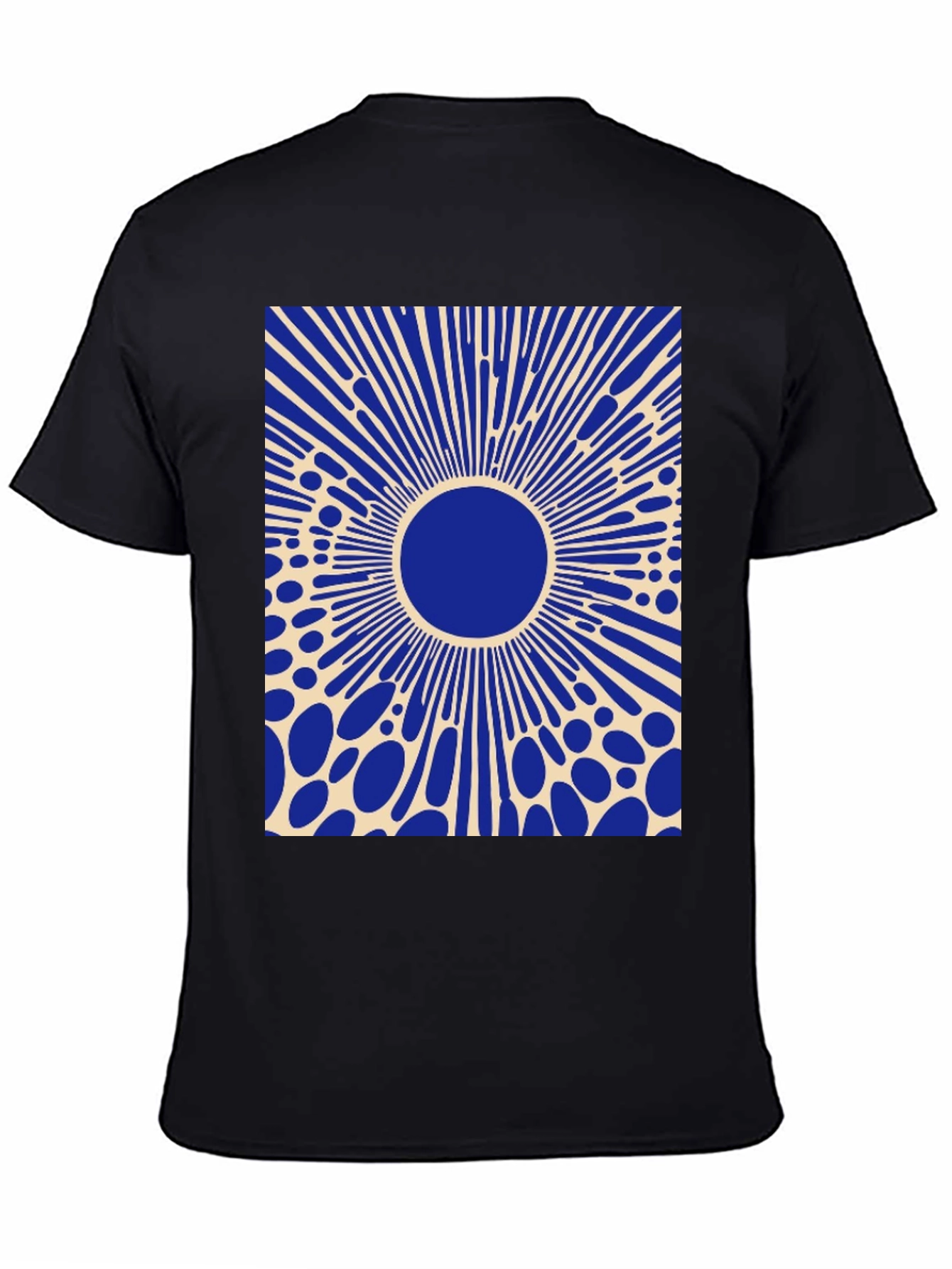 Abstract Graphic Tee - Blue Burst Design