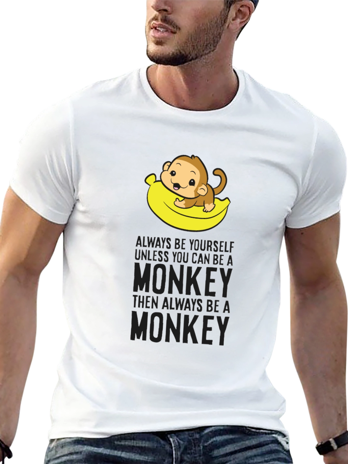 Funny Monkey Banana T-Shirt - Be Yourself!