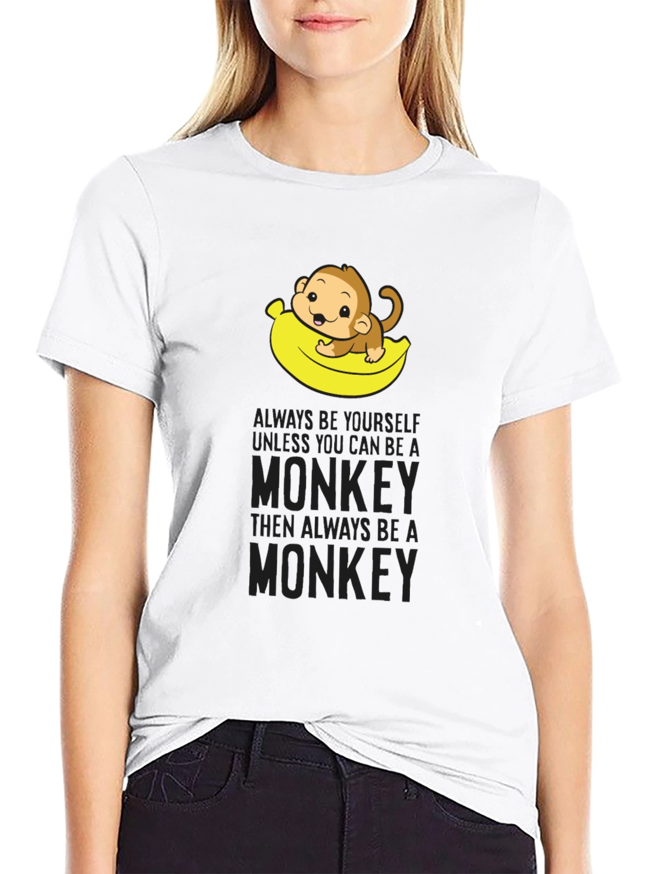 Funny Monkey Banana T-Shirt - Be Yourself!