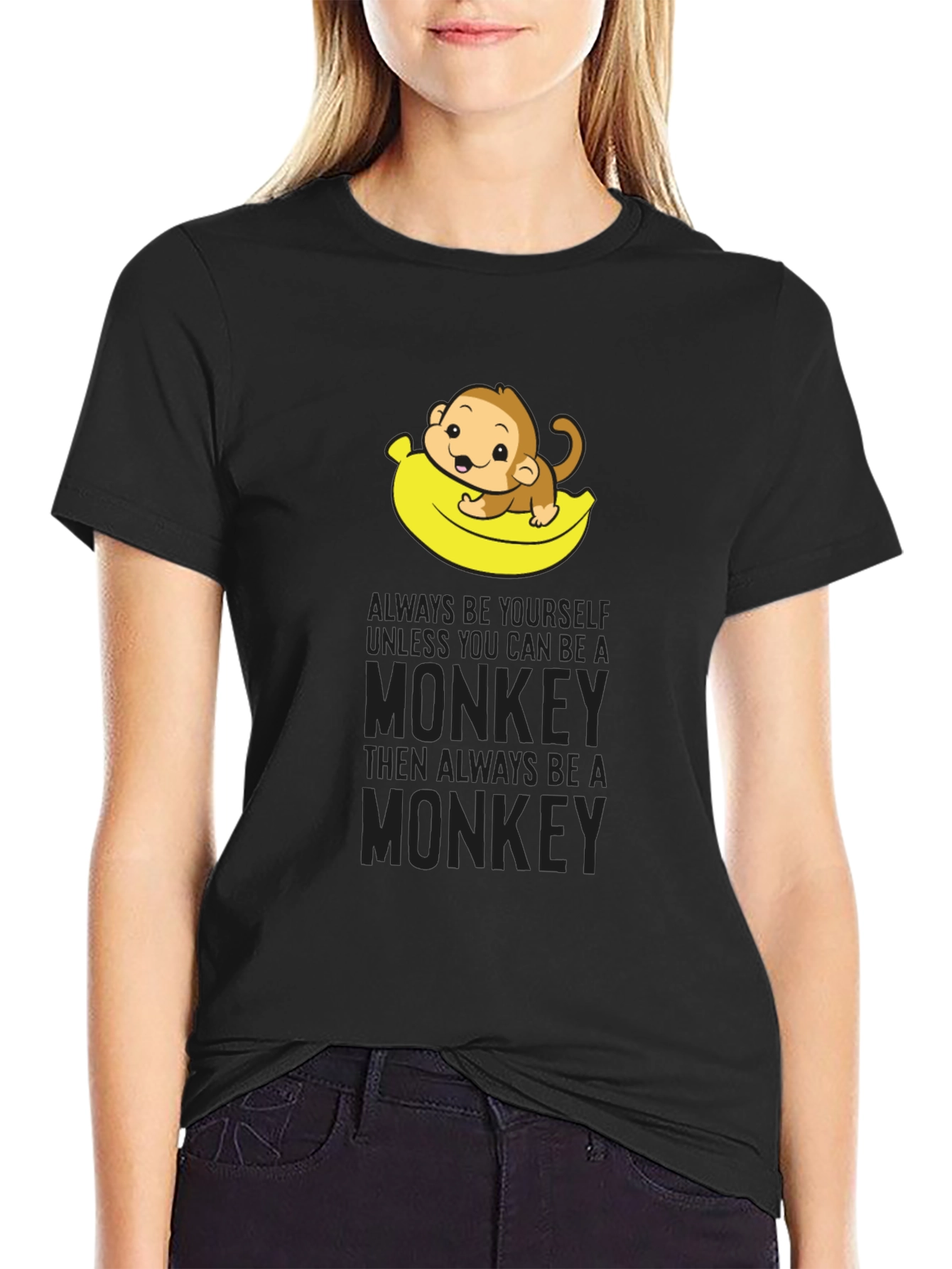 Funny Monkey Banana T-Shirt - Be Yourself!