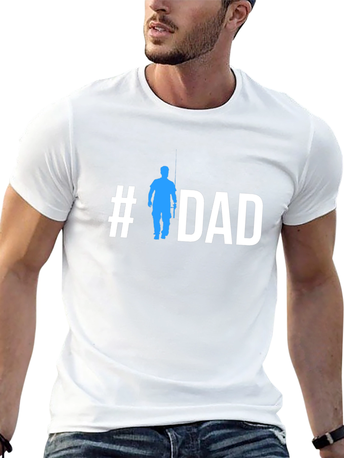 #DAD Fishing Graphic T-Shirt - Fathers Day Apparel