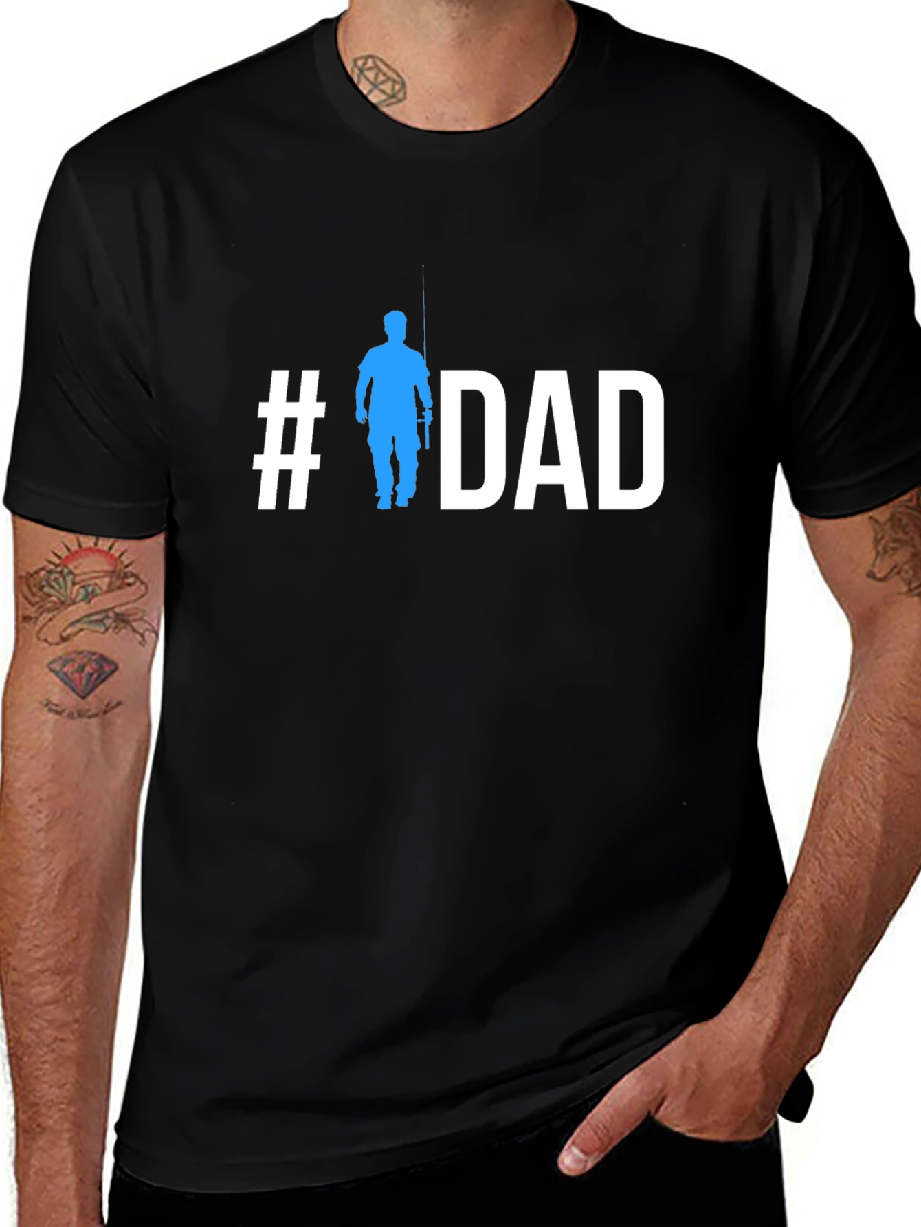 #DAD Fishing Graphic T-Shirt - Fathers Day Apparel