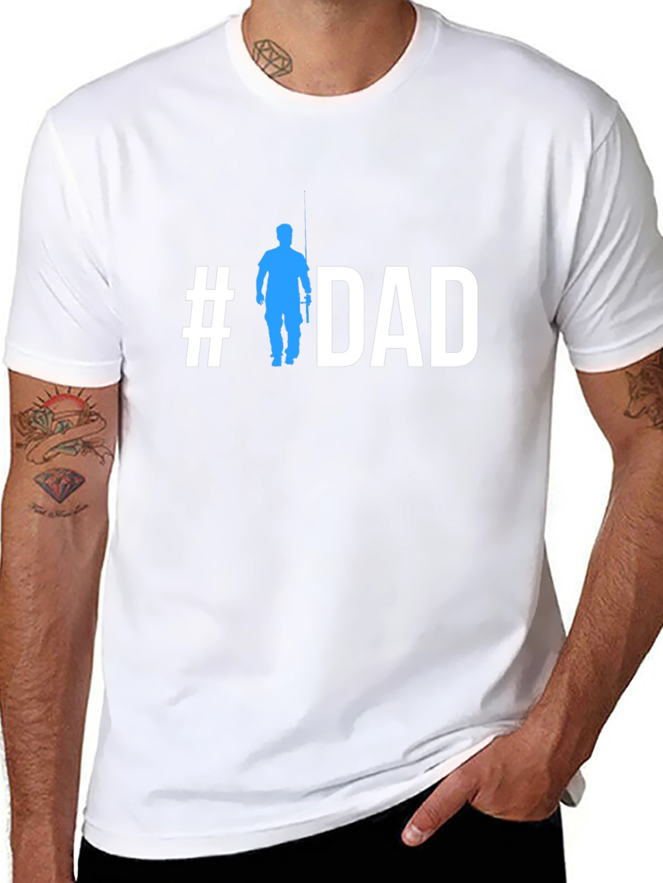 #DAD Fishing Graphic T-Shirt - Fathers Day Apparel