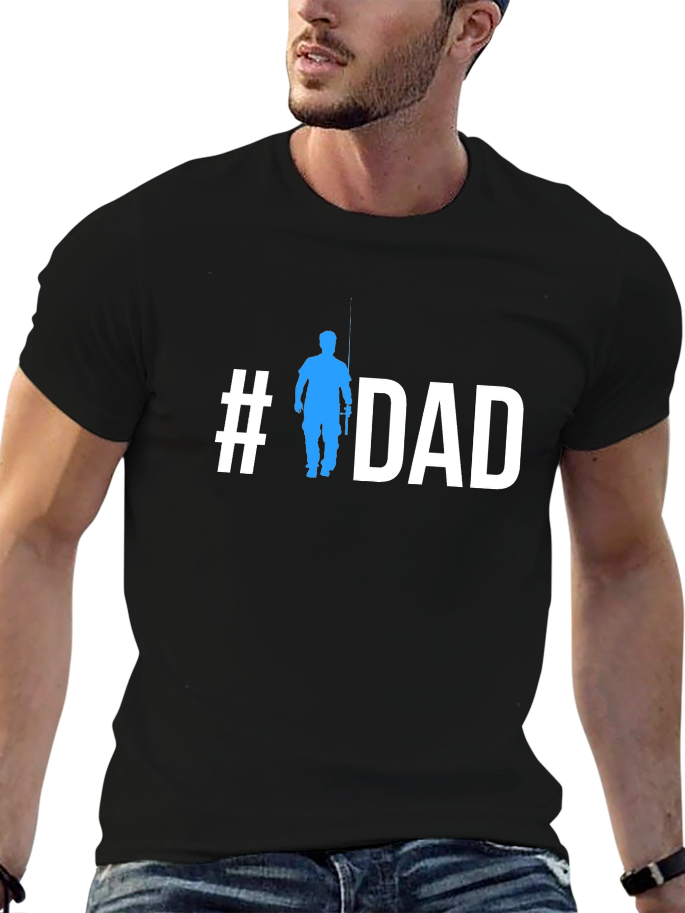 #DAD Fishing Graphic T-Shirt - Fathers Day Apparel
