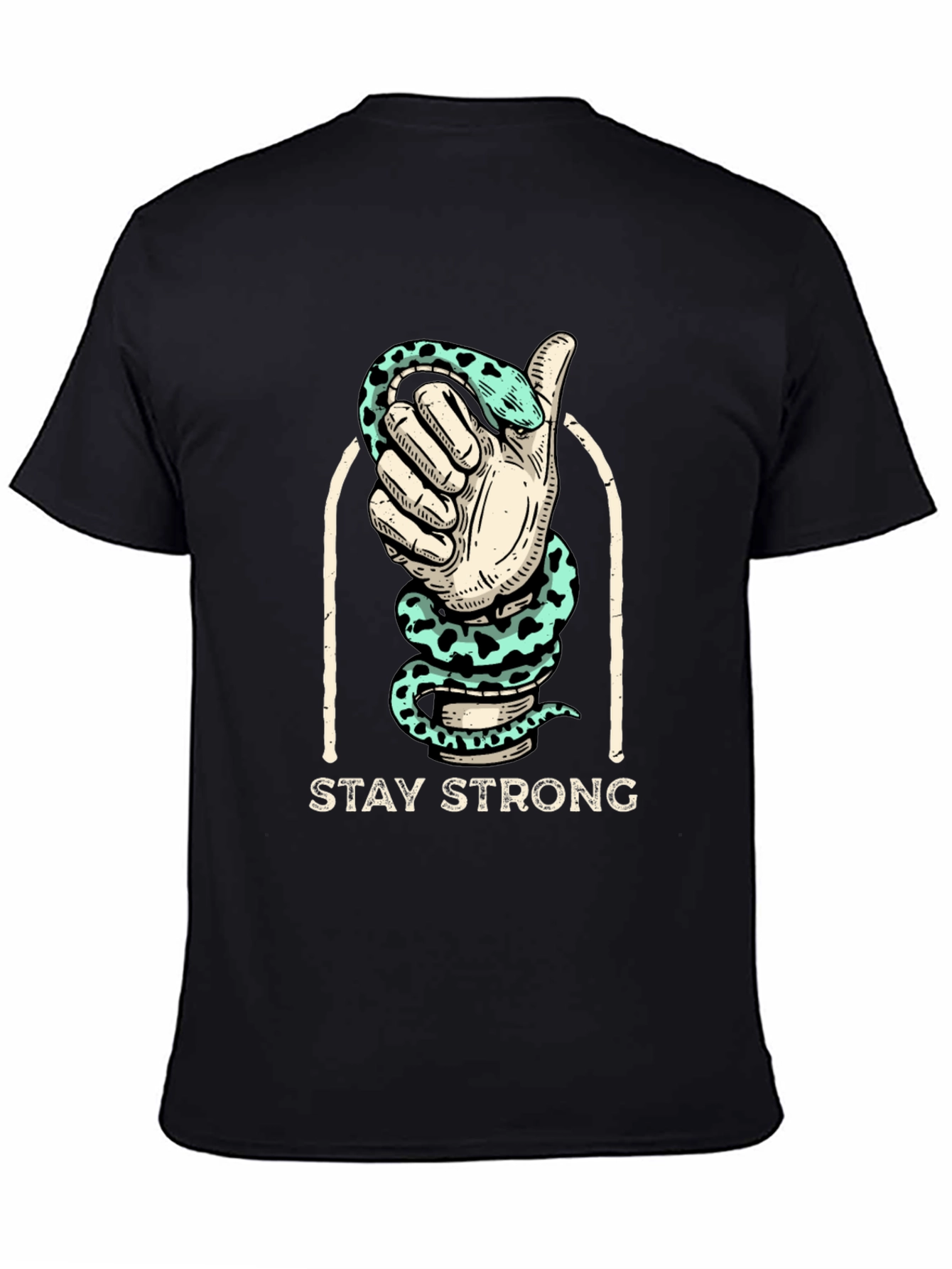 Stay Strong Snake Hand Graphic Tee