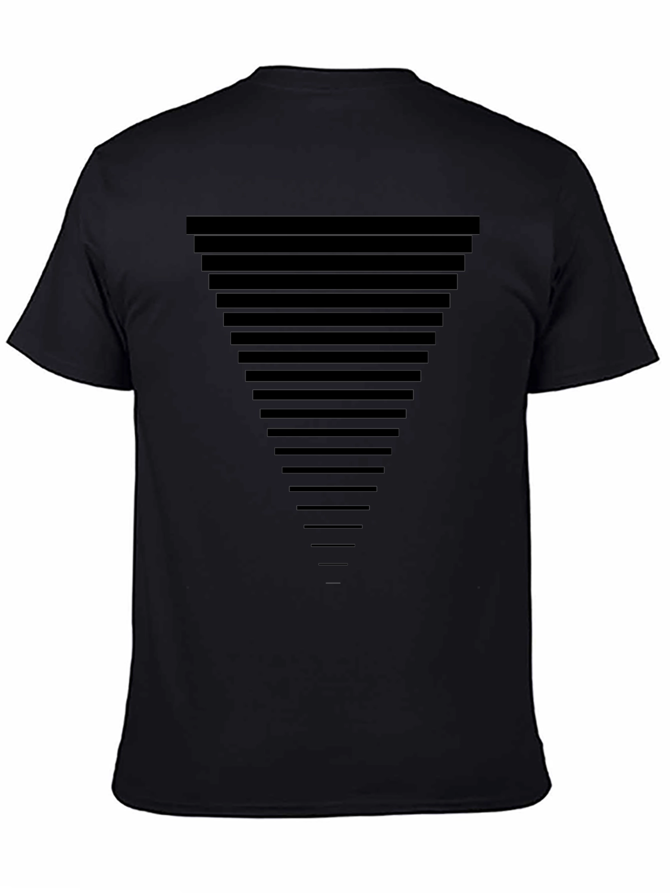 Modern Geometric Triangle Tee - Stylish Black T-Shirt