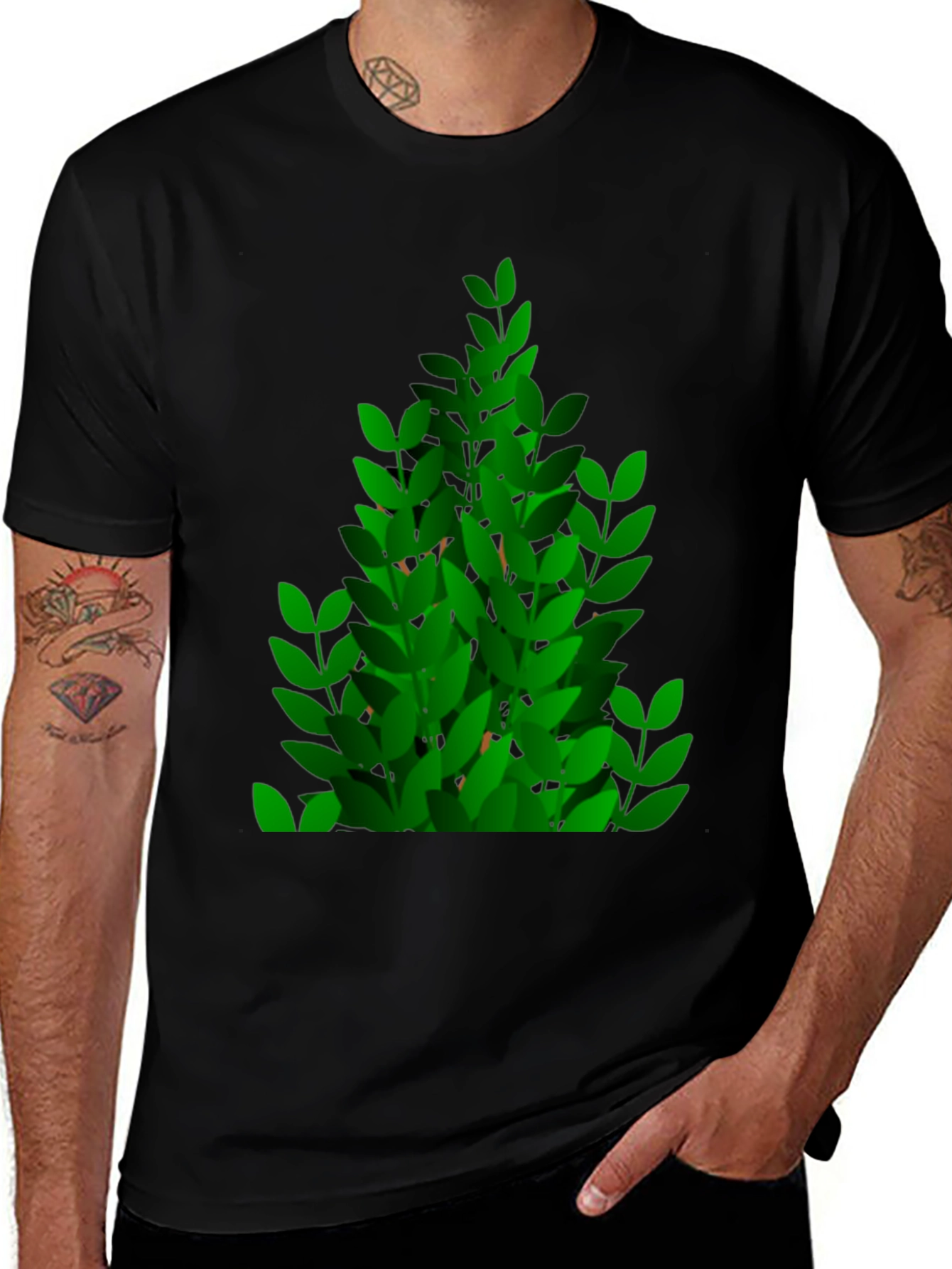 Green Leaf Bush Graphic Tee