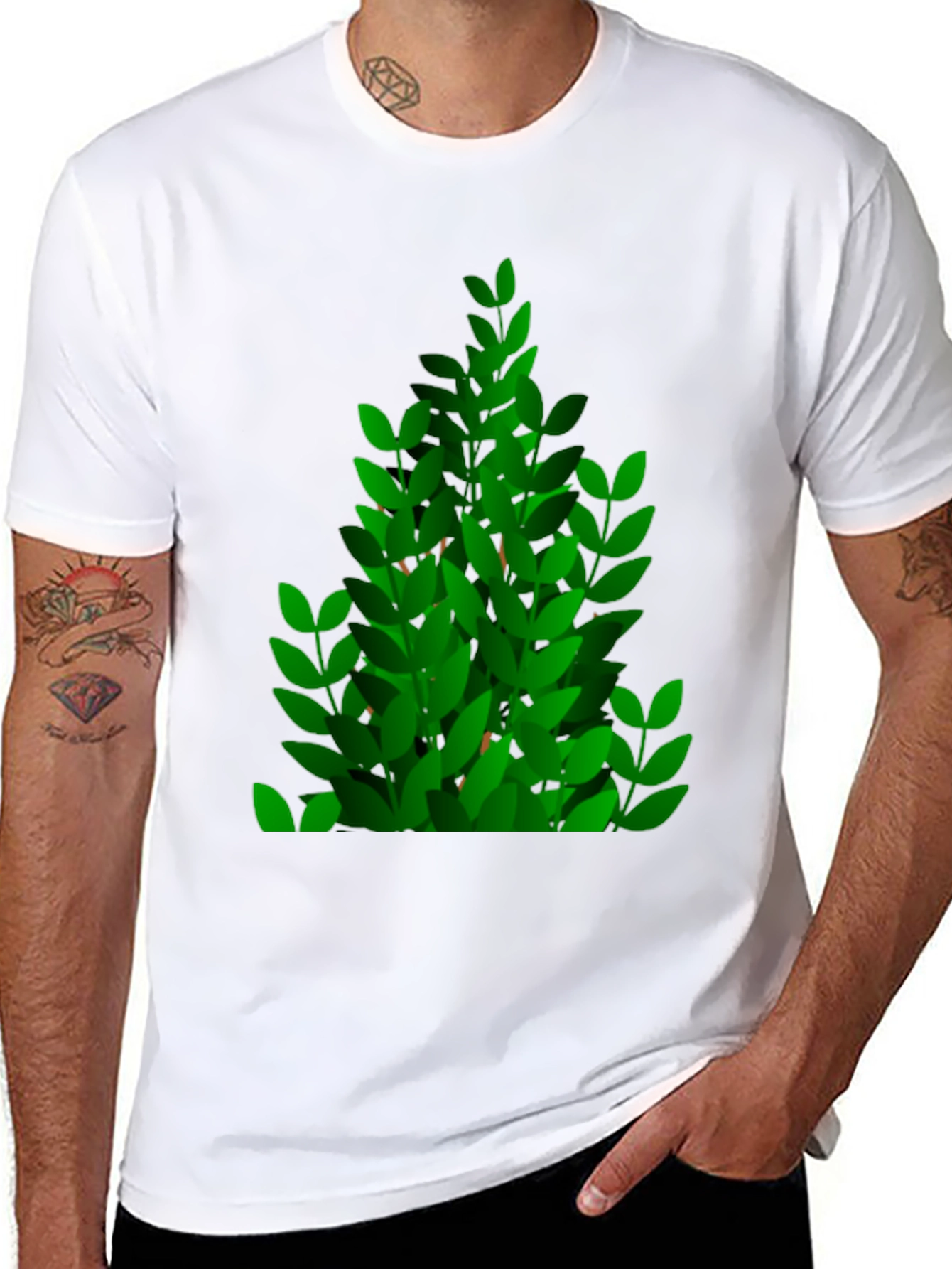 Green Leaf Bush Graphic Tee