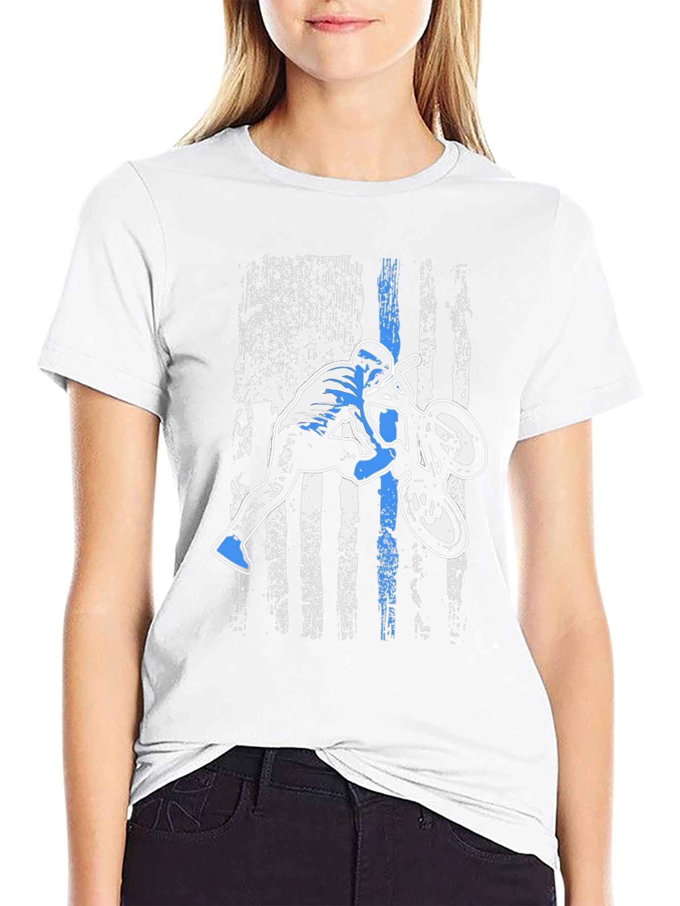 BMX Rider American Flag T-Shirt