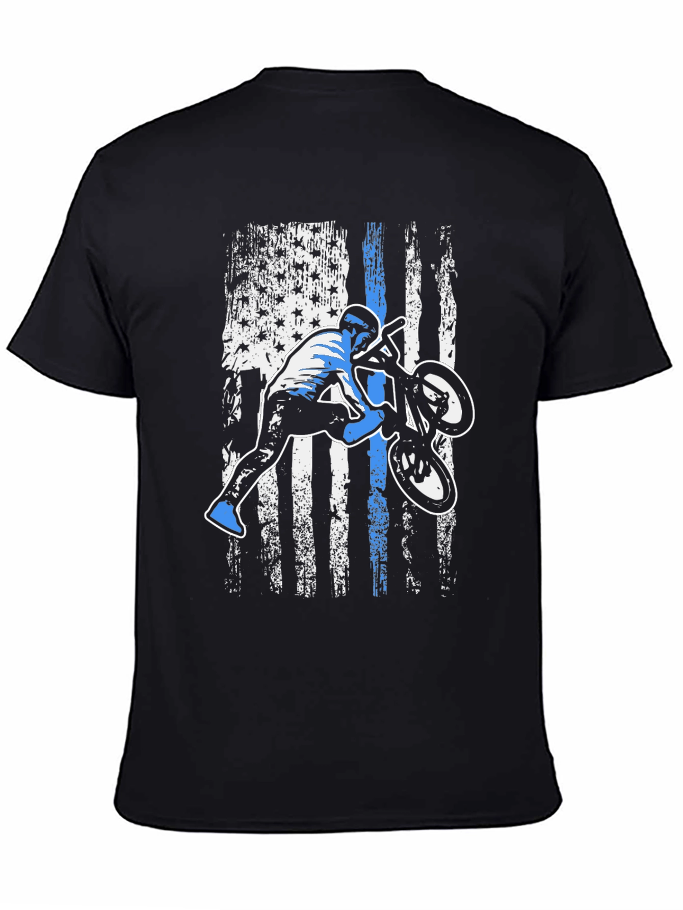 BMX Rider American Flag T-Shirt