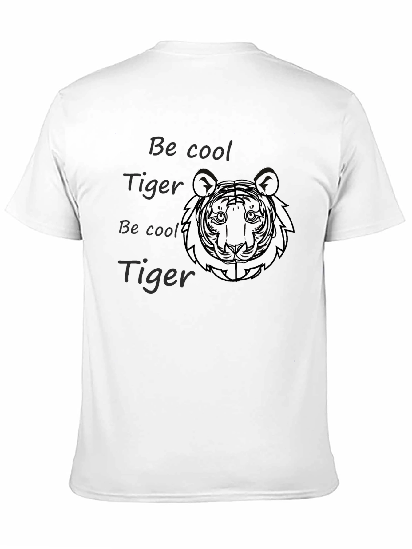 Cool Tiger Graphic Tee - Black Cotton Comfort