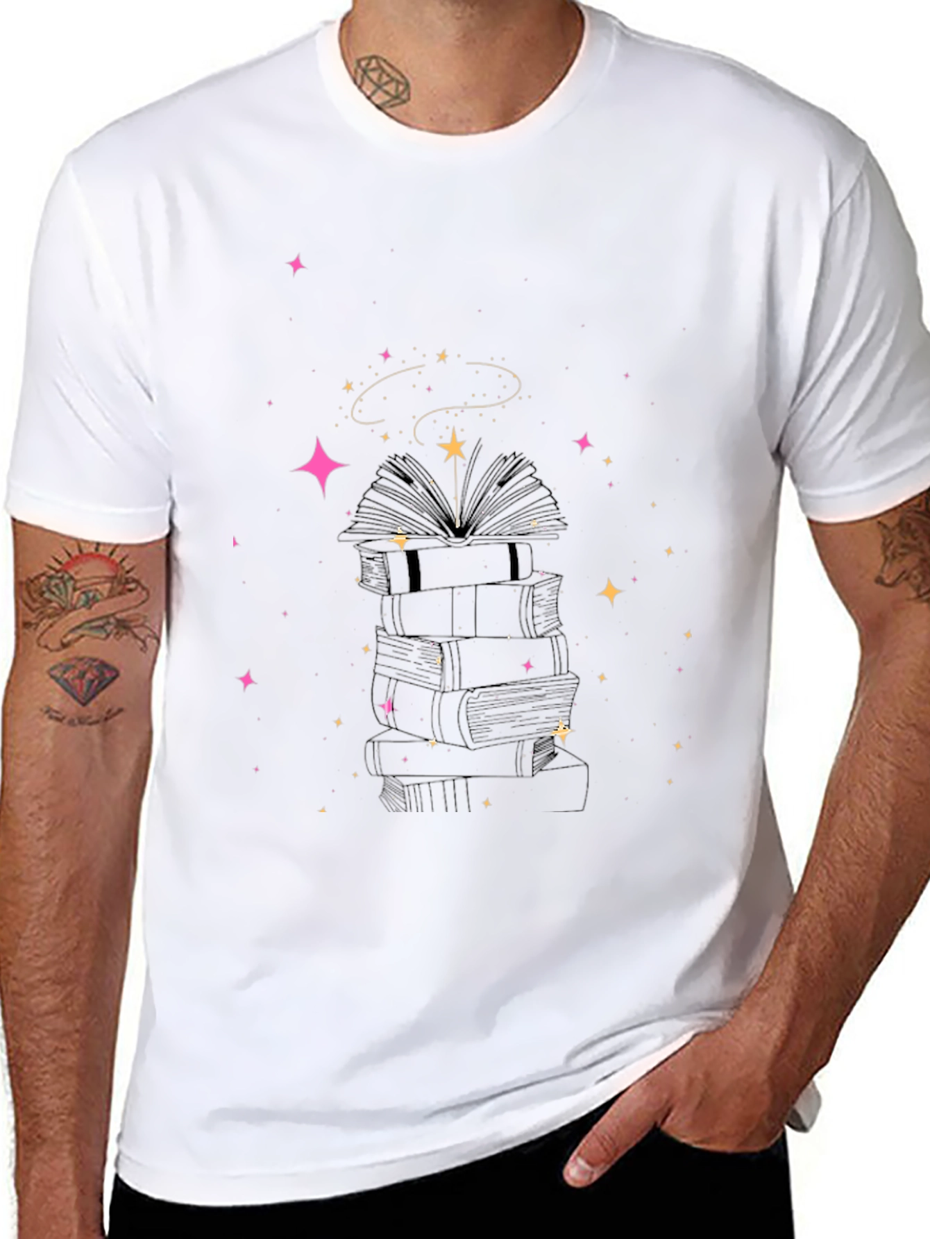 Magical Books T-Shirt - Unisex Starry Tee