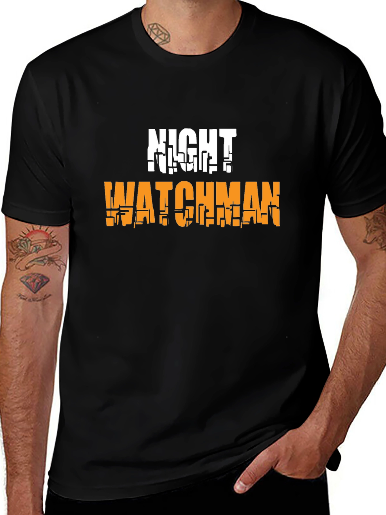 Night Watchman Graphic T-Shirt - Black Tee