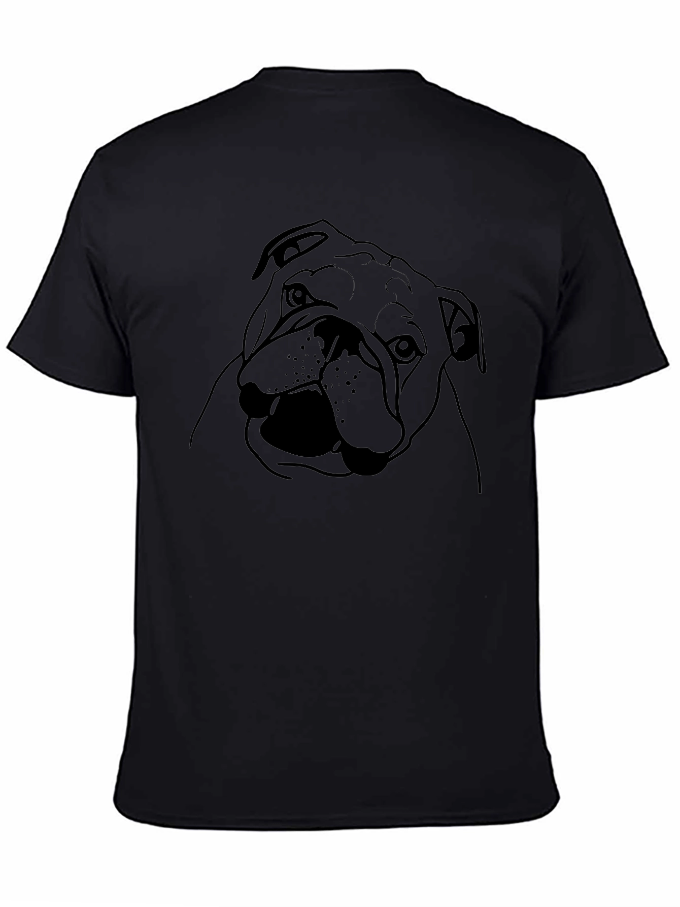 Bulldog Graphic Tee - Mens Black Crew Neck T-Shirt